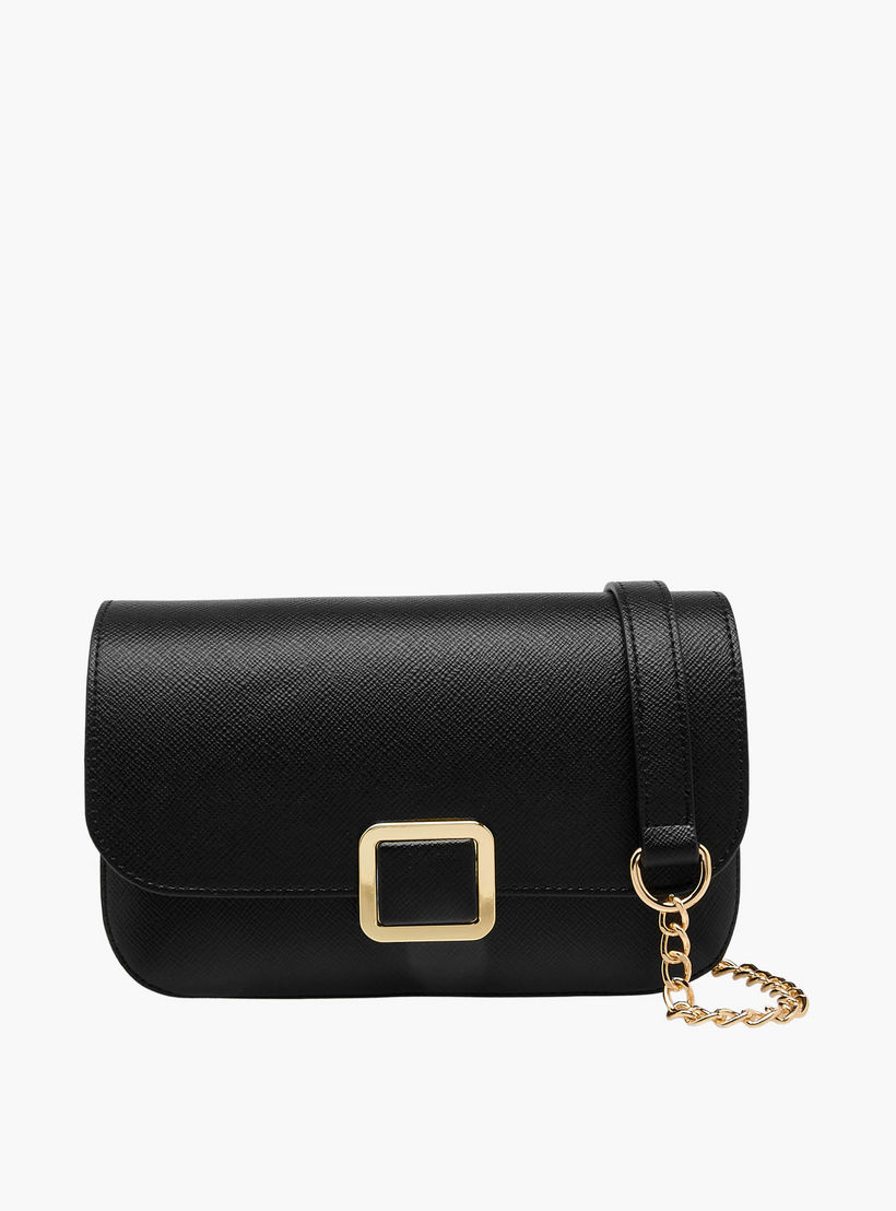 شنطة كروسبودي بارزة الملمس بحزام سلسلة قابل للفصل من فلورا بيلا-women-bagsandwallets-handbags-image-1