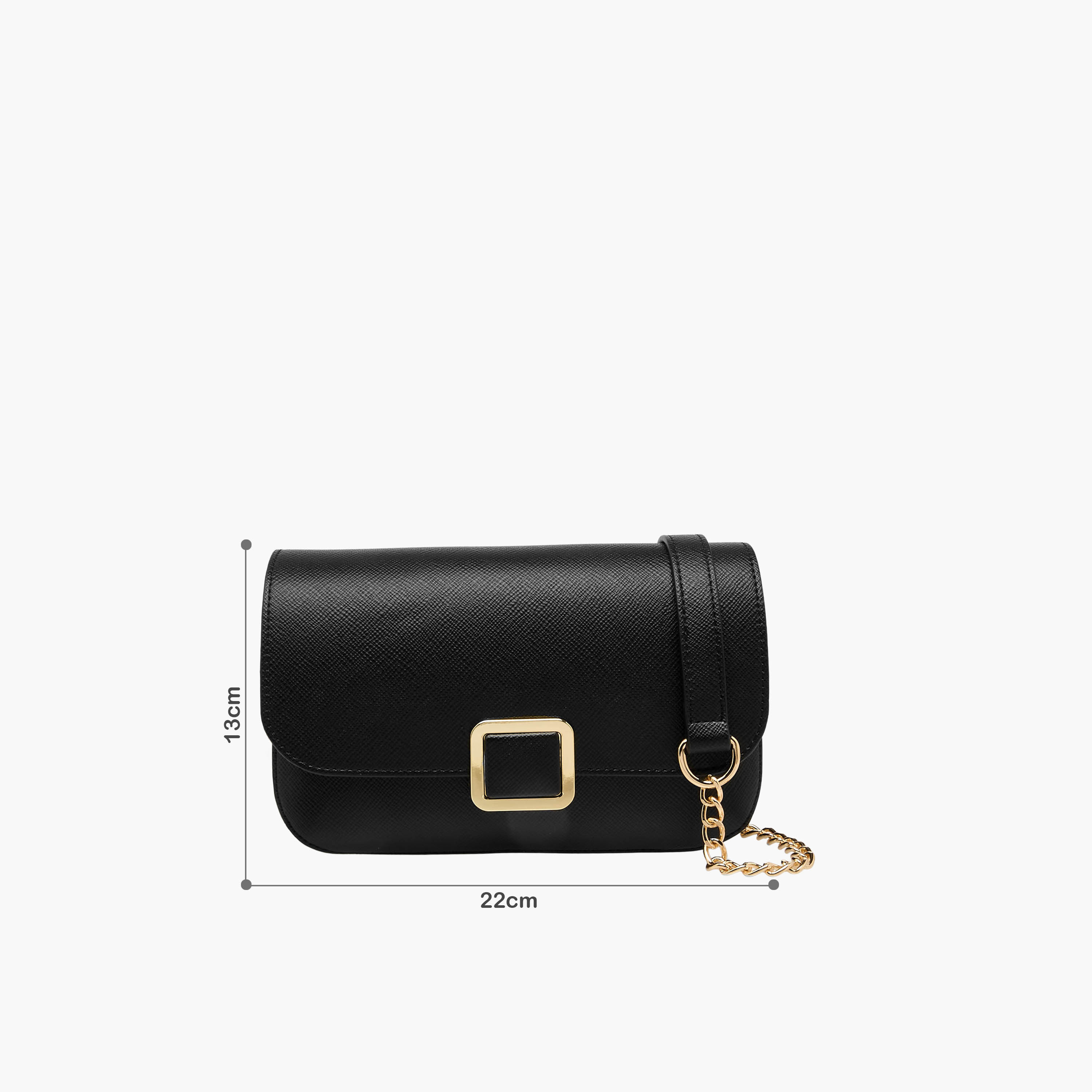 شنطة كروسبودي بارزة الملمس بحزام سلسلة قابل للفصل من فلورا بيلا-women-bagsandwallets-handbags-image-2