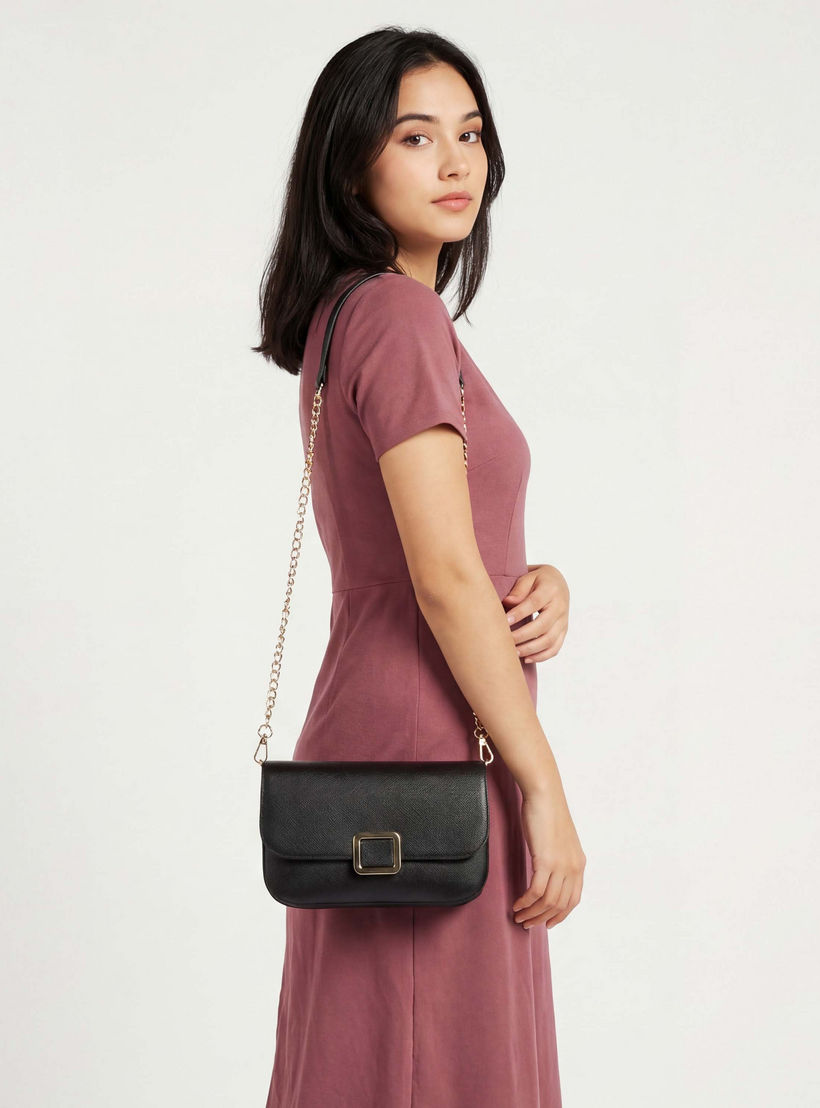 شنطة كروسبودي بارزة الملمس بحزام سلسلة قابل للفصل من فلورا بيلا-women-bagsandwallets-handbags-image-3