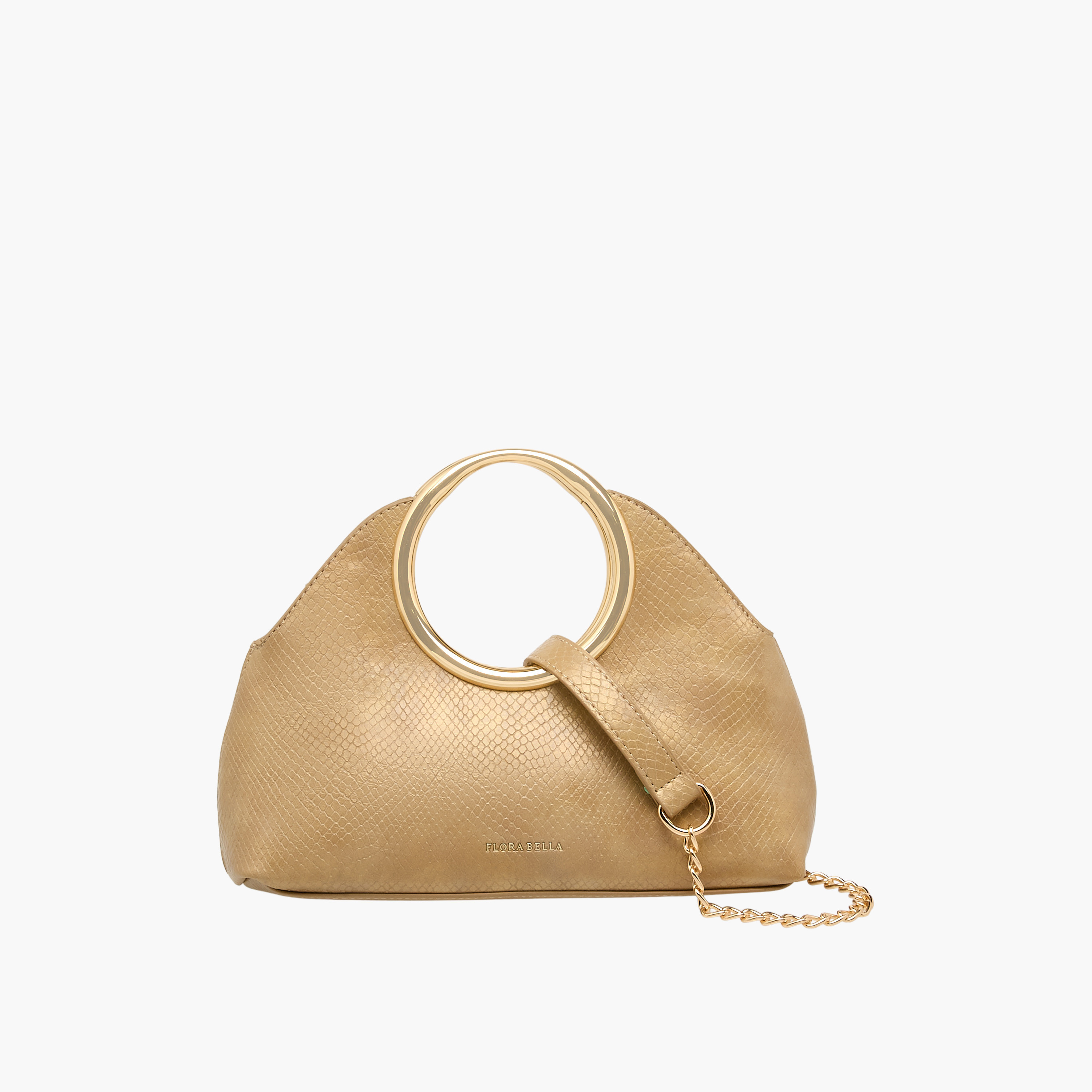 شنطة كروس بودي بارزة الملمس بحزام سلسلة قابل للفصل من فلورا بيلا-women-bagsandwallets-handbags-image-1
