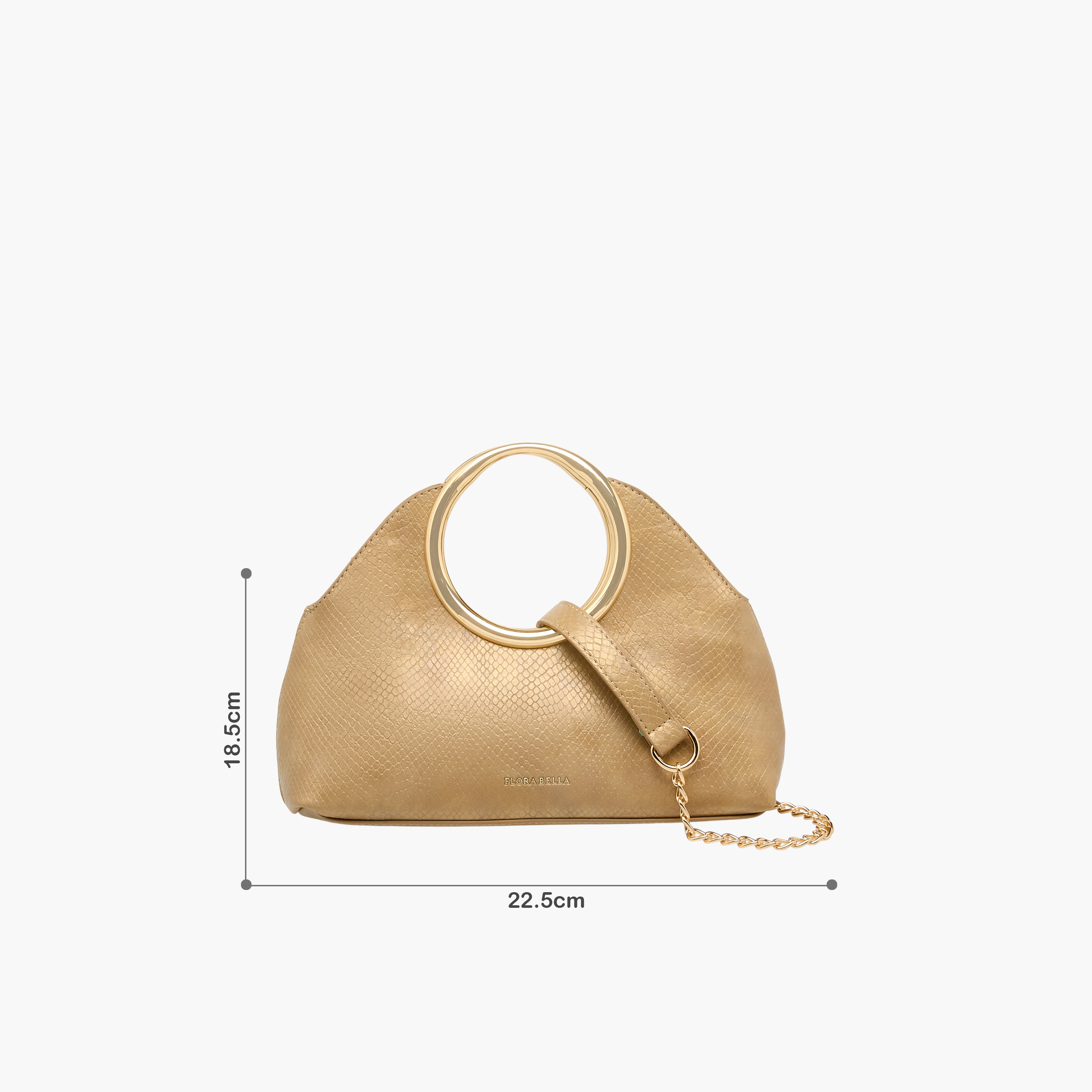 شنطة كروس بودي بارزة الملمس بحزام سلسلة قابل للفصل من فلورا بيلا-women-bagsandwallets-handbags-image-2