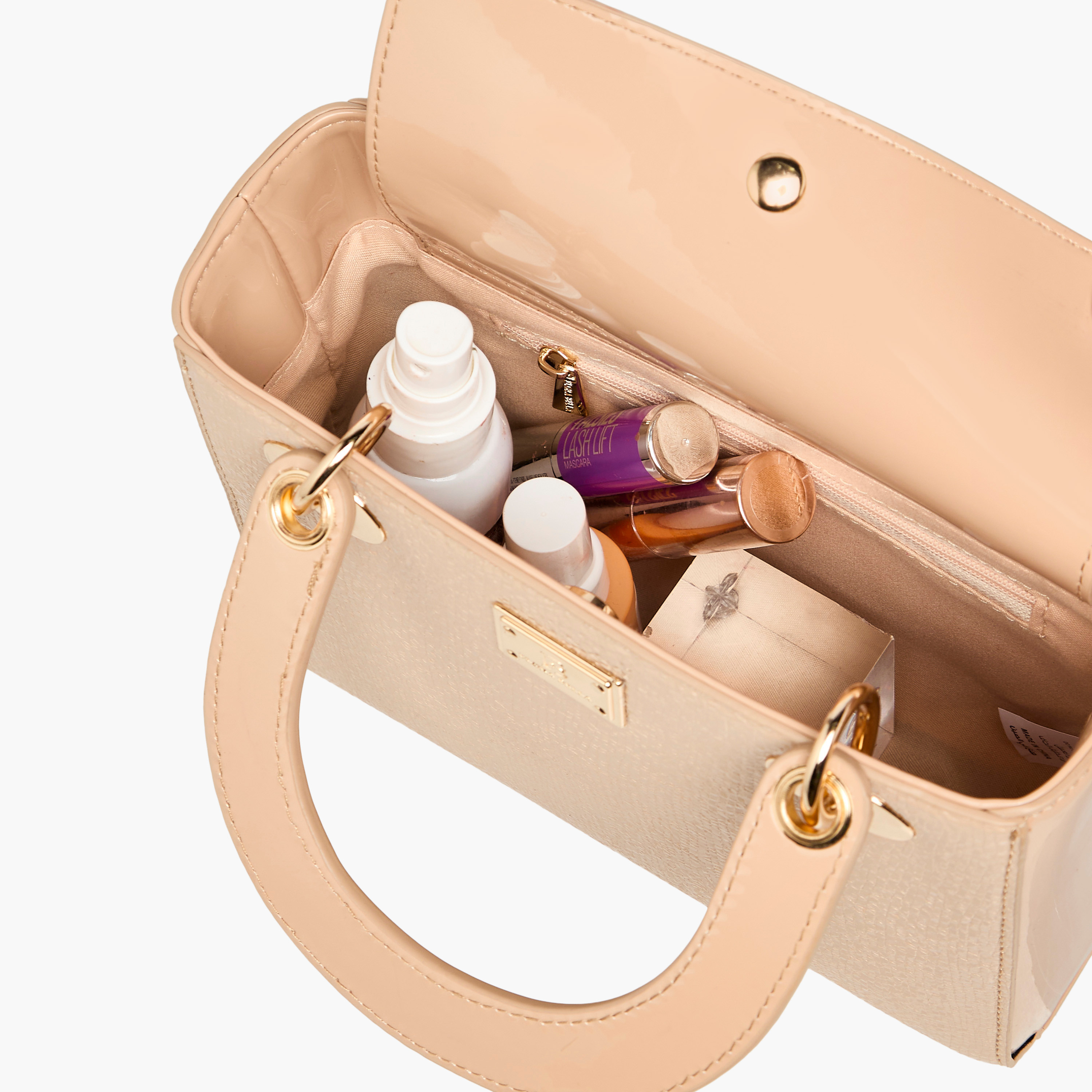 Flora Bella Textured Tote Bag with Double Handles and Detachable Shoulder Strap-women-bagsandwallets-handbags-image-7