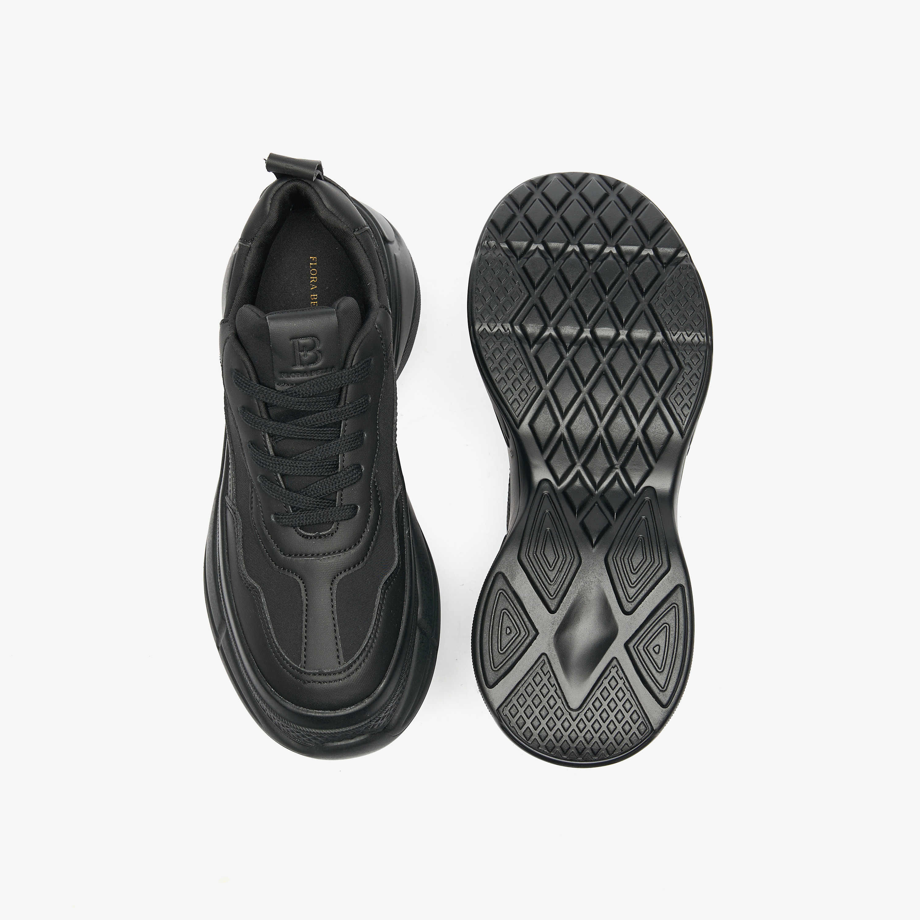 Flora Bella Panelled Chunky Sneakers with Lace-Up Closure-women-shoes-sneakers-image-4