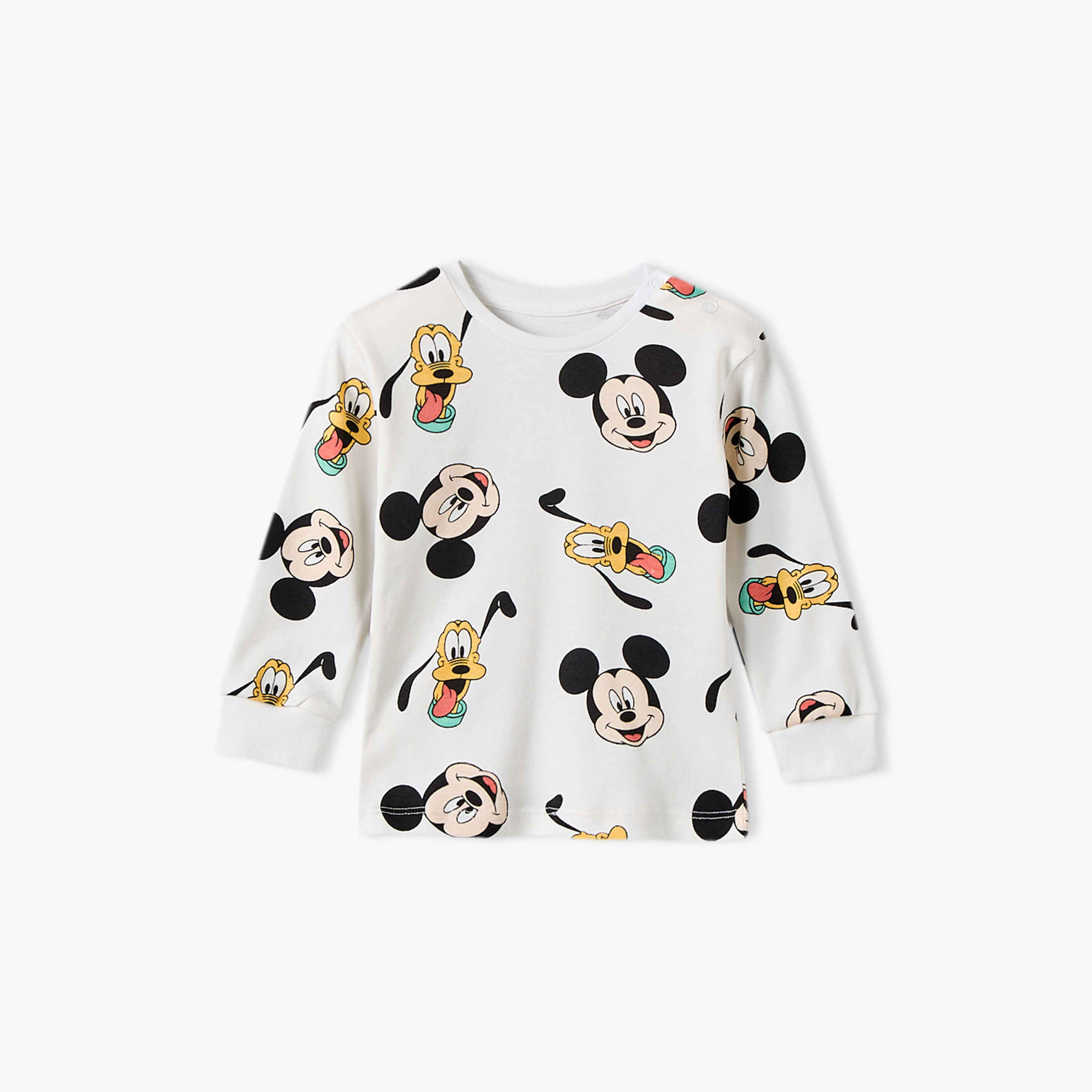 Pack of 2 Disney Crew Neck Long Sleeves Pyjama Set with Mickey and Goofy Print-baby-boys-clothing-nightwear-pyjamasets-image-4