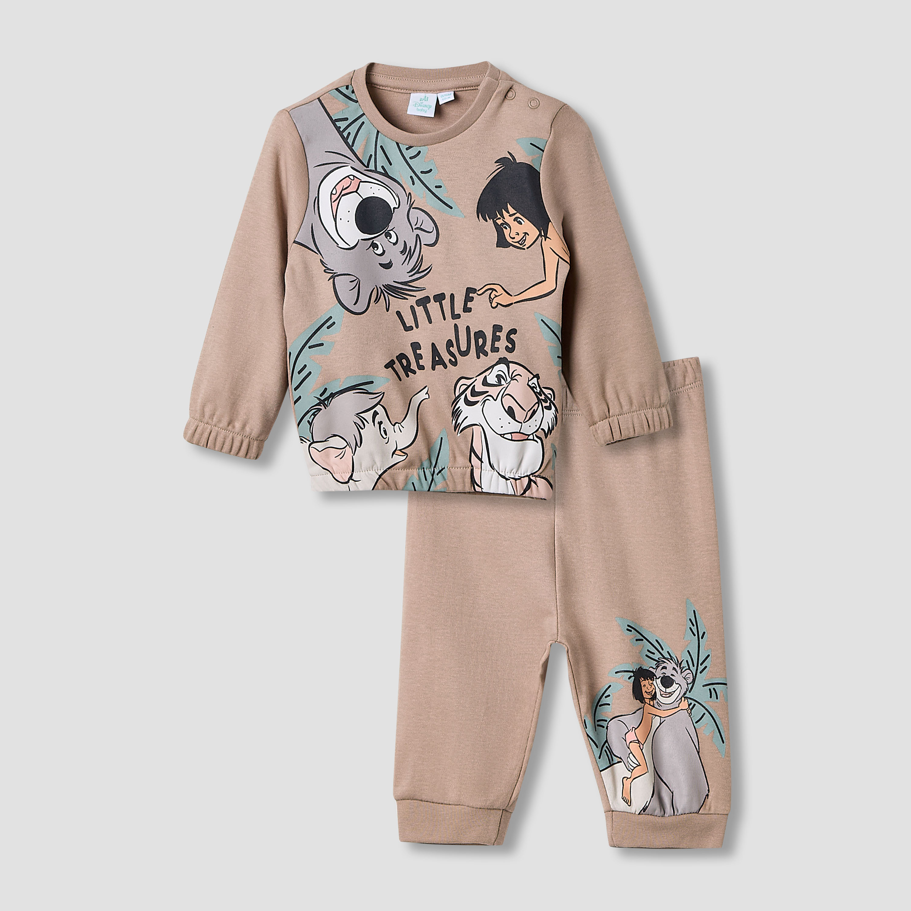 Juniors Cotton Round Neck Long Sleeves Pyjama Set with Jungle Book Print-promo_babyshop_Buy2for89_QAT130126-image-1