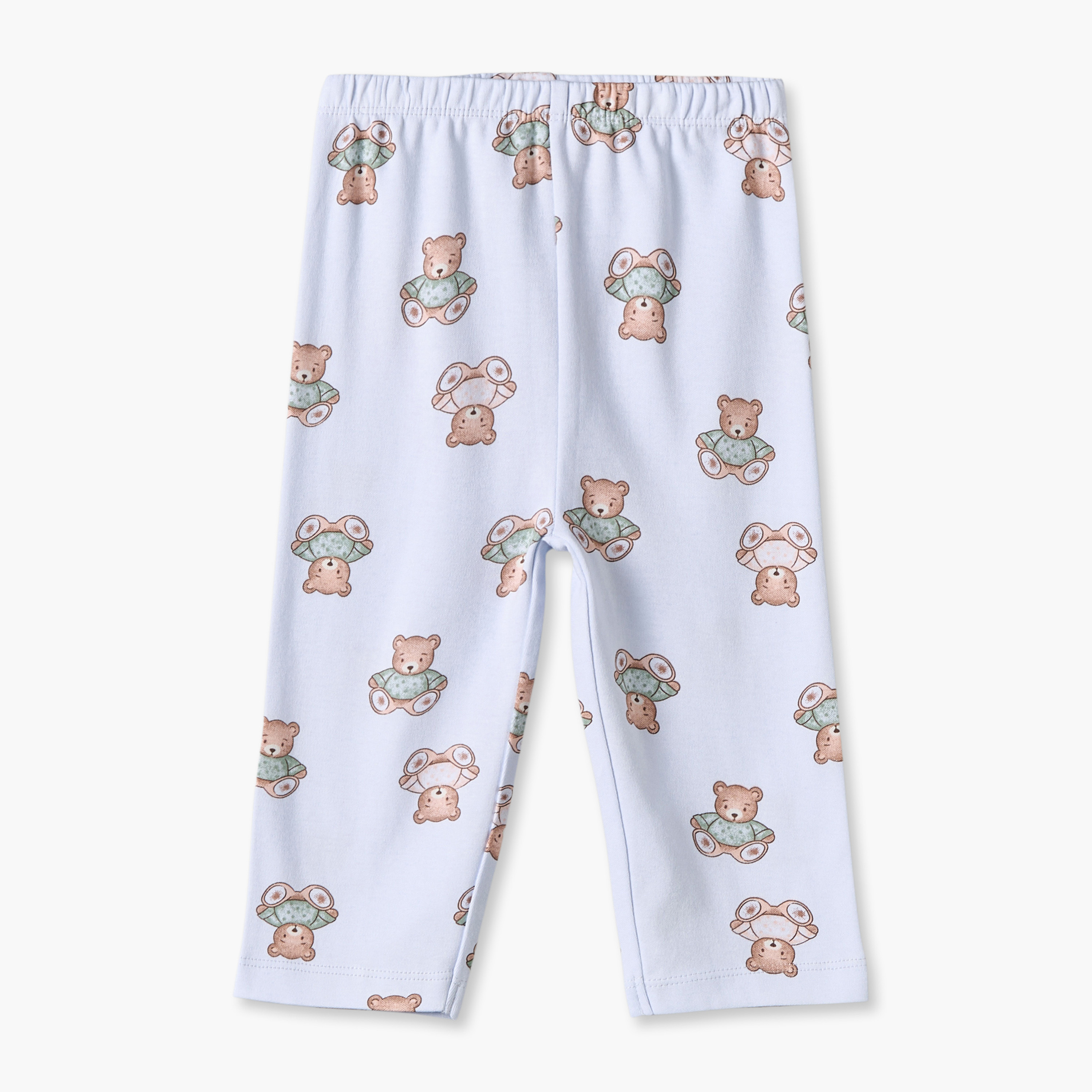 Pack of 3 Juniors Cotton Crew Neck Long Sleeves Pyjama Set with Teddy Bear Print-baby-girls-clothing-nightwear-pyjamasets-image-9