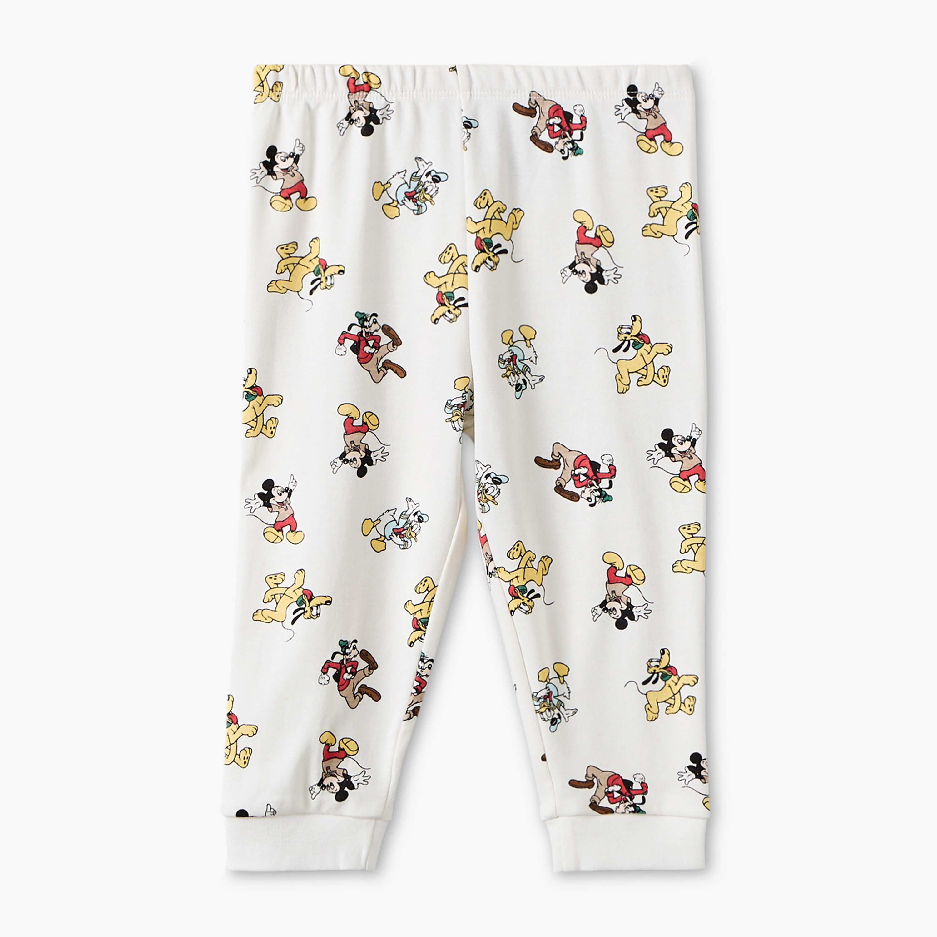 Pack of 2 Disney Cotton Crew Neck Long Sleeves Pyjama Set with Mickey Mouse Print-baby-boys-clothing-nightwear-pyjamasets-image-6