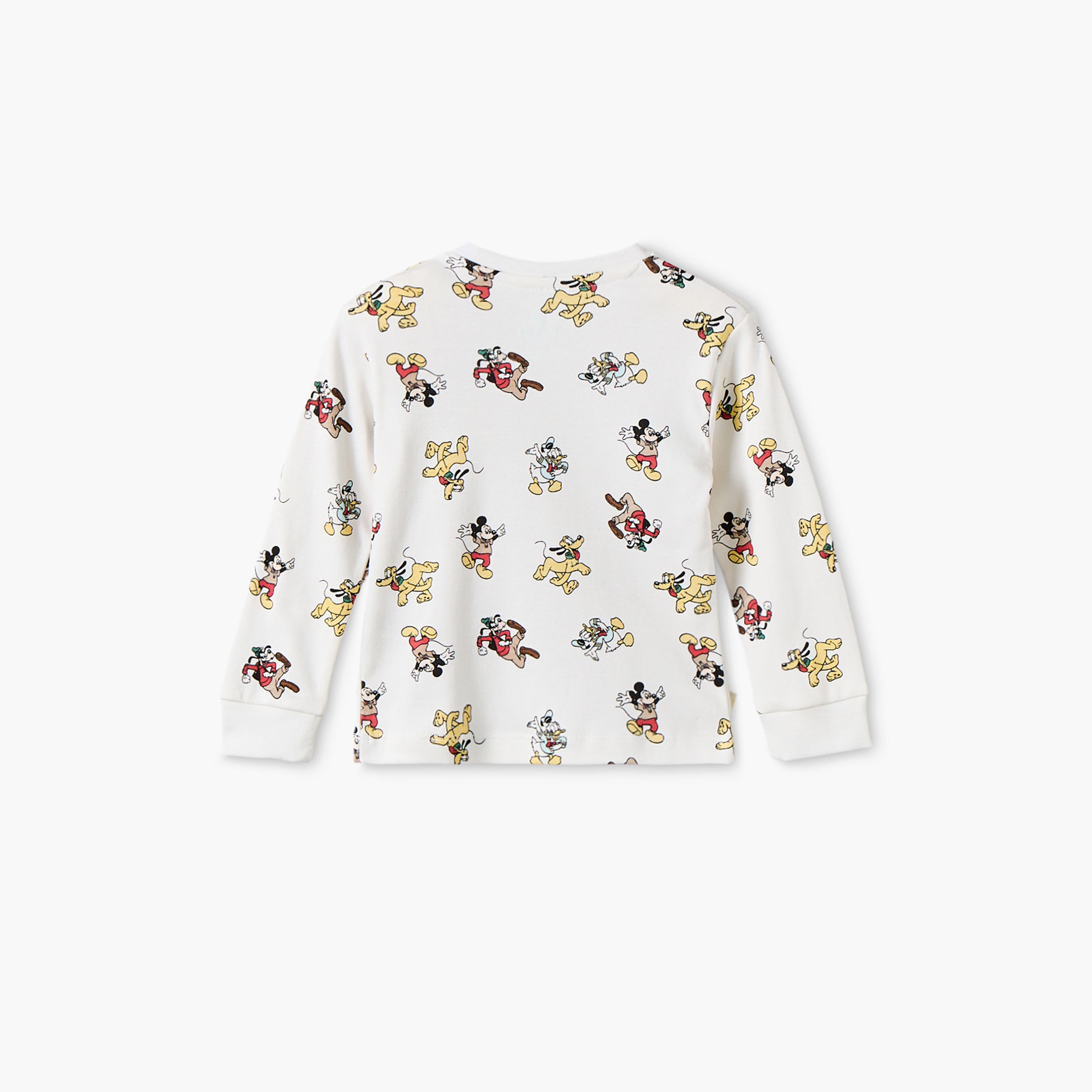 Pack of 2 Disney Cotton Crew Neck Long Sleeves Pyjama Set with Mickey Mouse Print-baby-boys-clothing-nightwear-pyjamasets-image-7