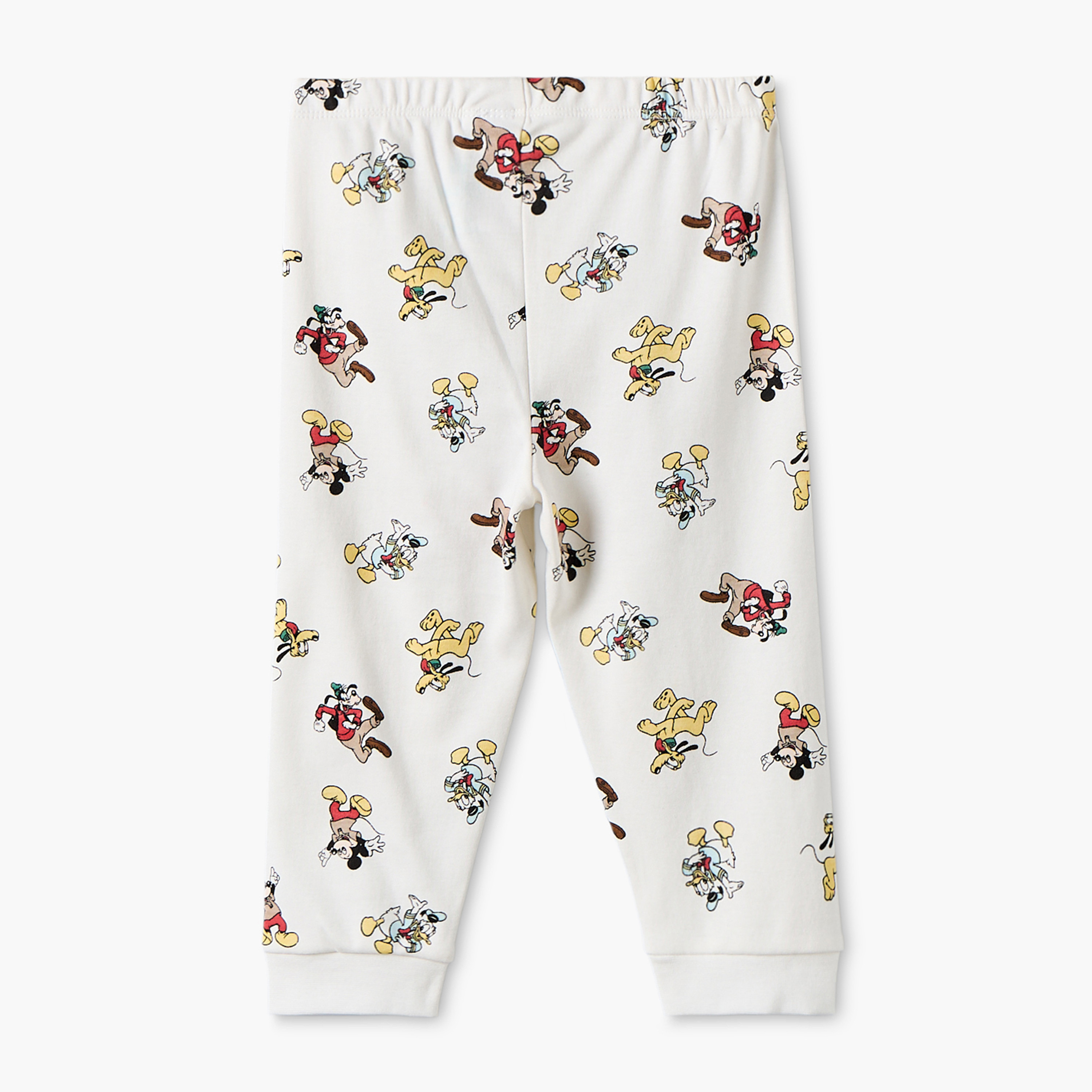 Pack of 2 Disney Cotton Crew Neck Long Sleeves Pyjama Set with Mickey Mouse Print-baby-boys-clothing-nightwear-pyjamasets-image-8
