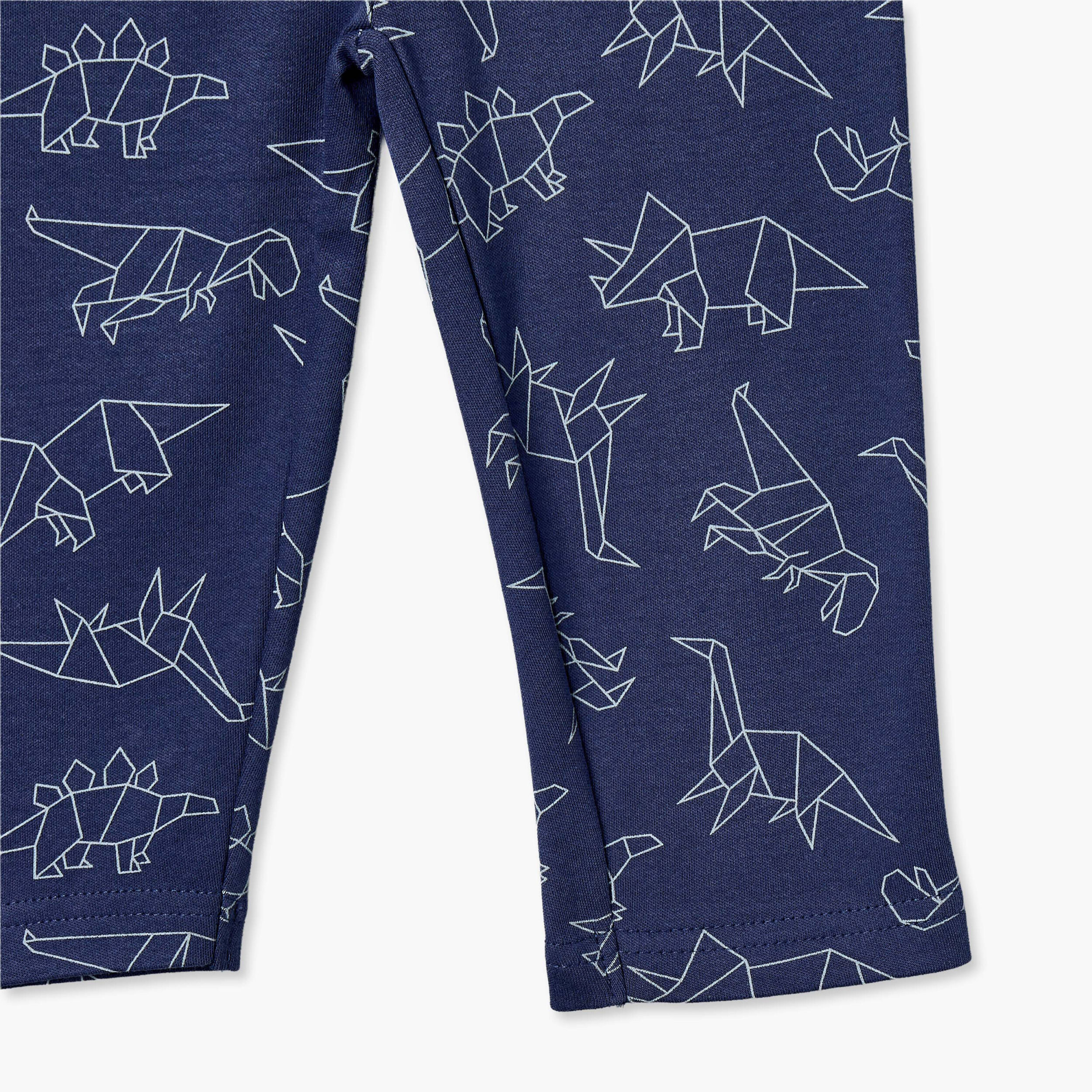 طقم بيجاما بياقة ضيقة وأكمام طويلة وطبعات من جونيورز - مجموعة من 4 أطقم-baby-boys-clothing-nightwear-pyjamasets-image-16