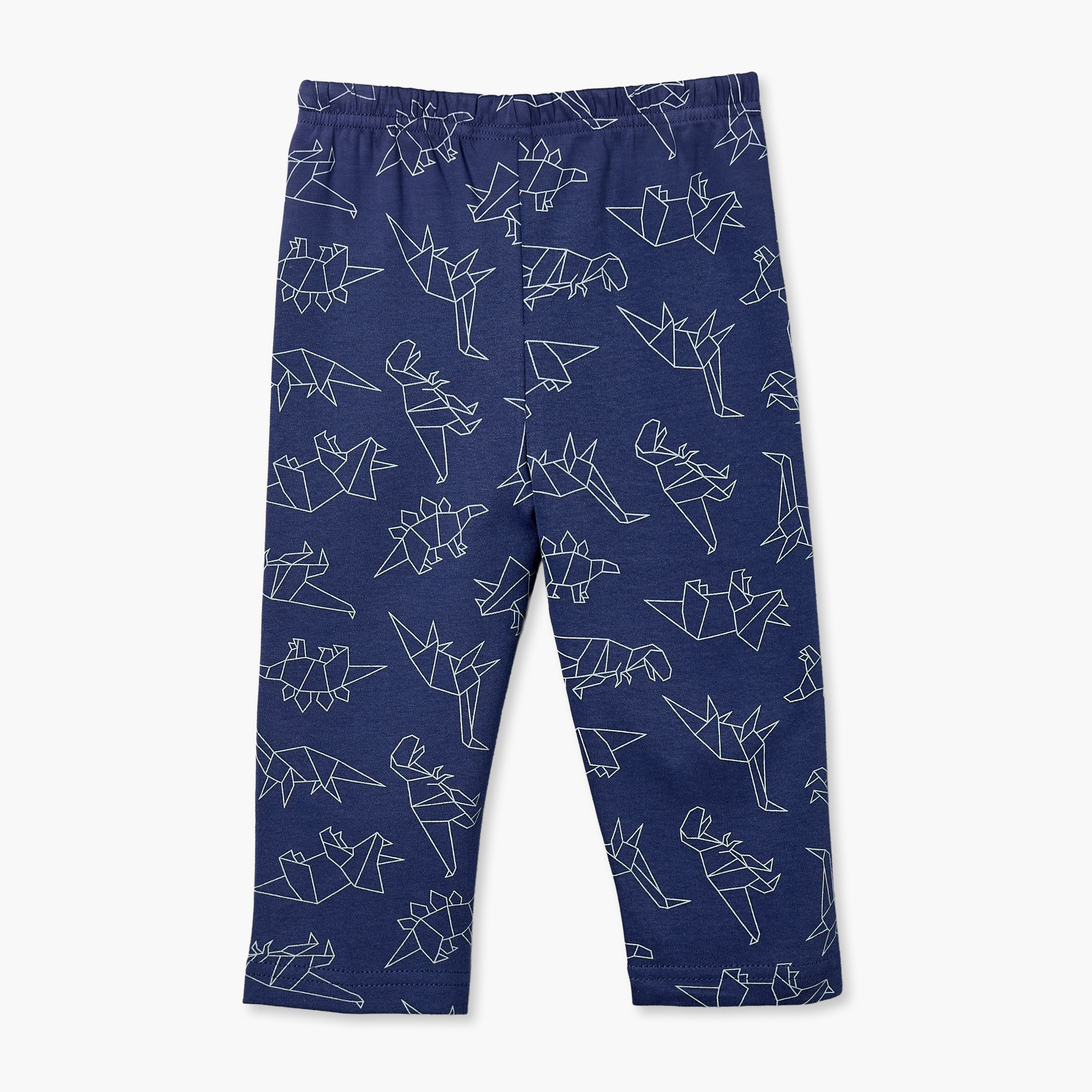 Pack of 4 Juniors Crew Neck Long Sleeves Pyjama Set with Dinosaur Print-baby-boys-clothing-nightwear-pyjamasets-image-3