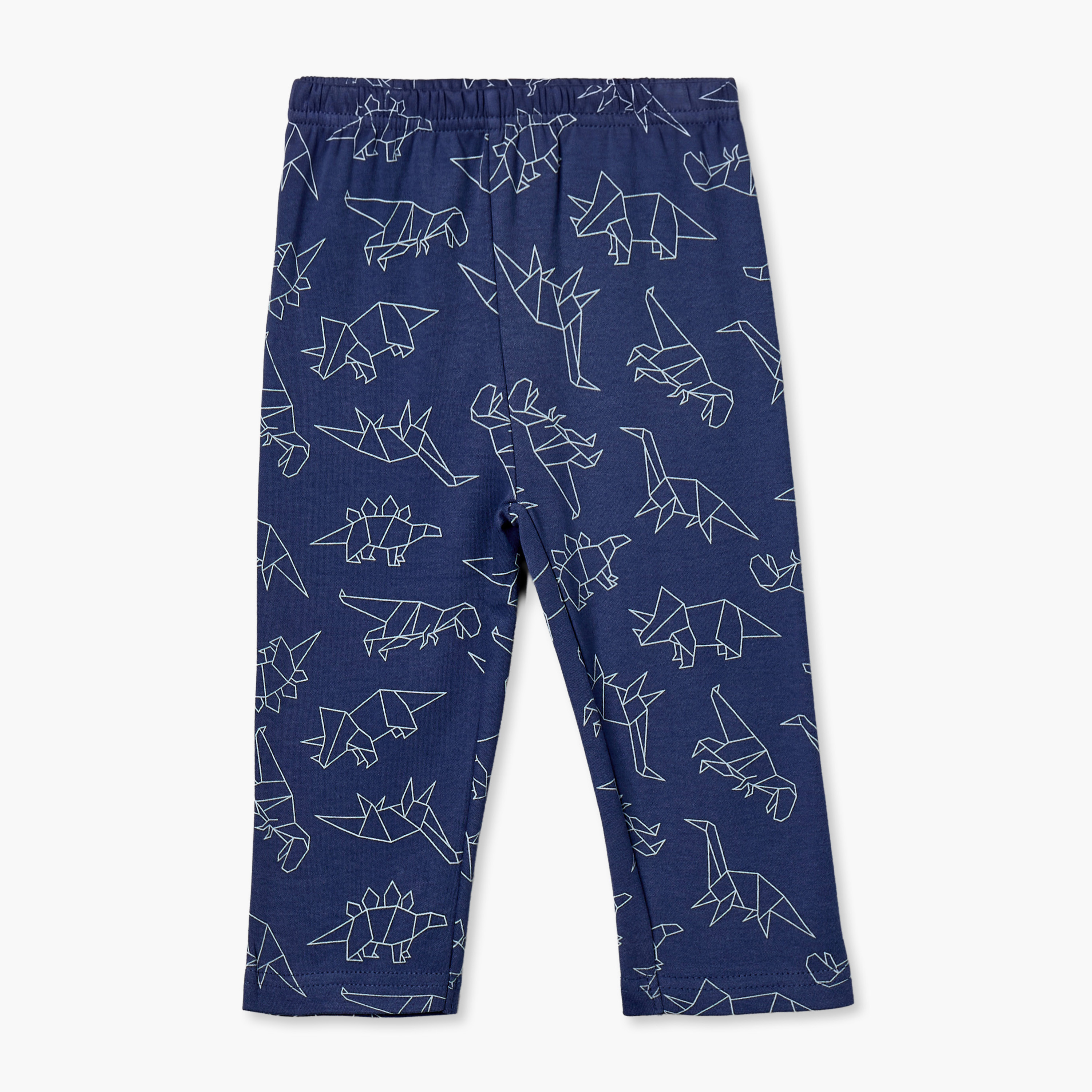 Pack of 4 Juniors Crew Neck Long Sleeves Pyjama Set with Dinosaur Print-baby-boys-clothing-nightwear-pyjamasets-image-5