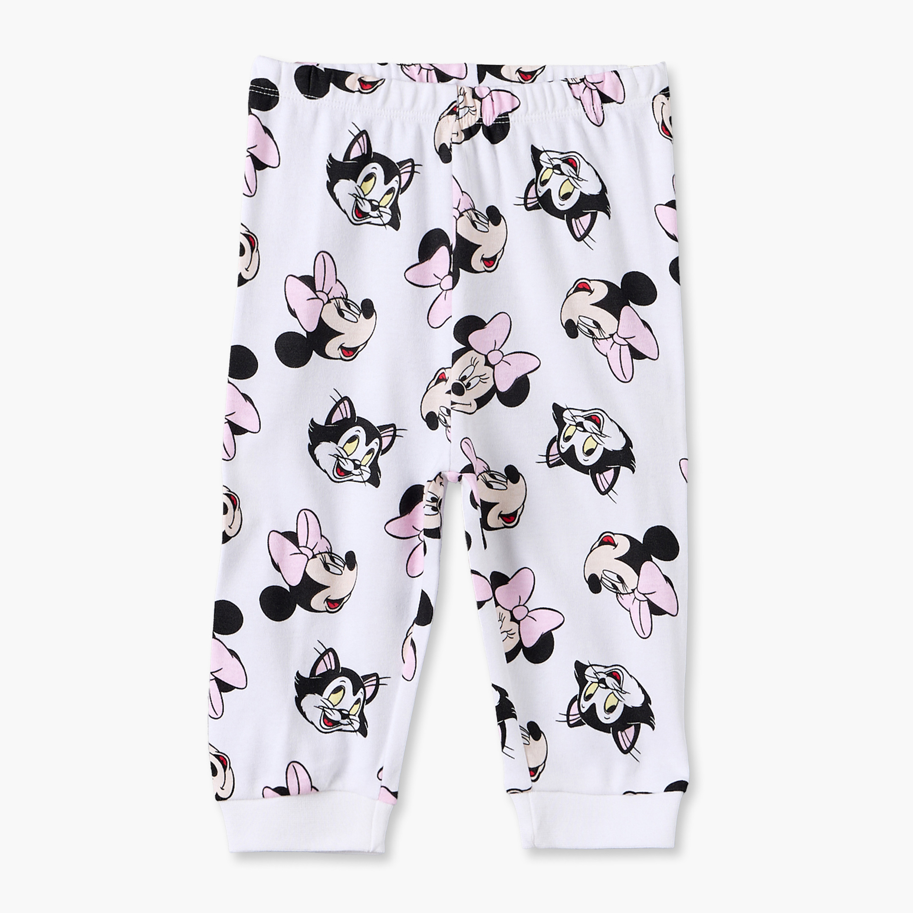 Pack of 2 Disney Cotton Crew Neck Long Sleeves Pyjama Set with Minnie Mouse Print-baby-girls-clothing-nightwear-pyjamasets-image-4