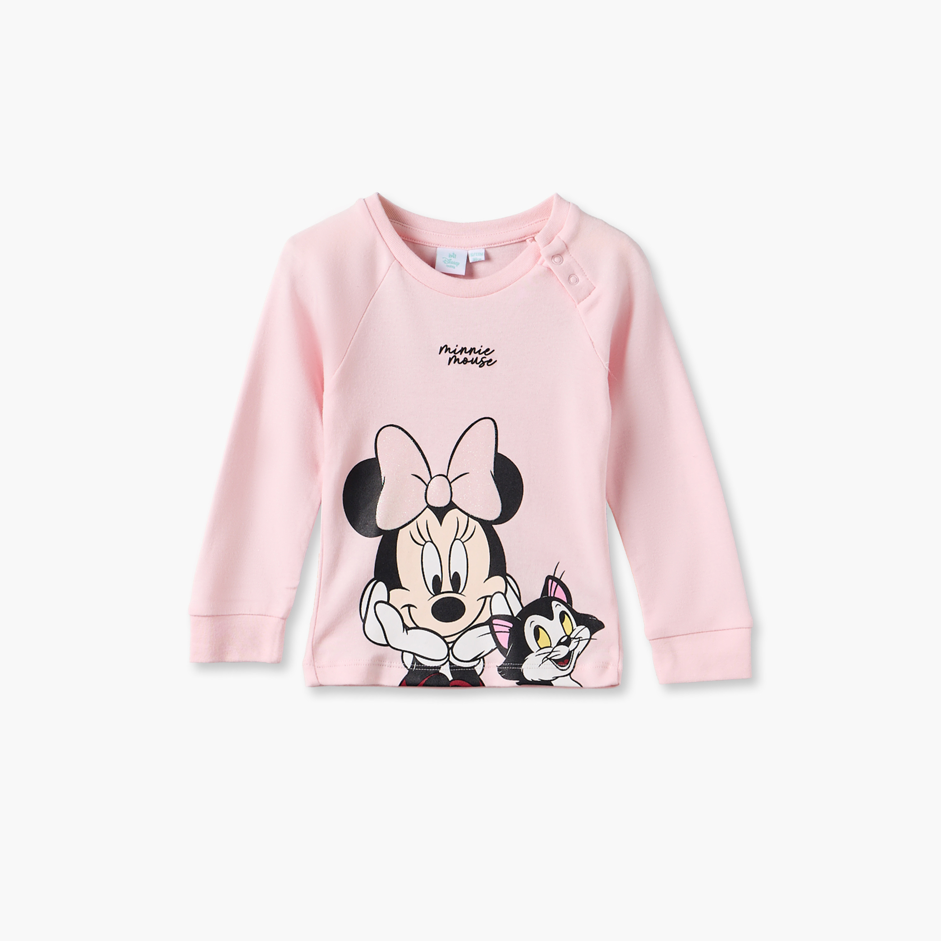 Pack of 2 Disney Cotton Crew Neck Long Sleeves Pyjama Set with Minnie Mouse Print-baby-girls-clothing-nightwear-pyjamasets-image-7