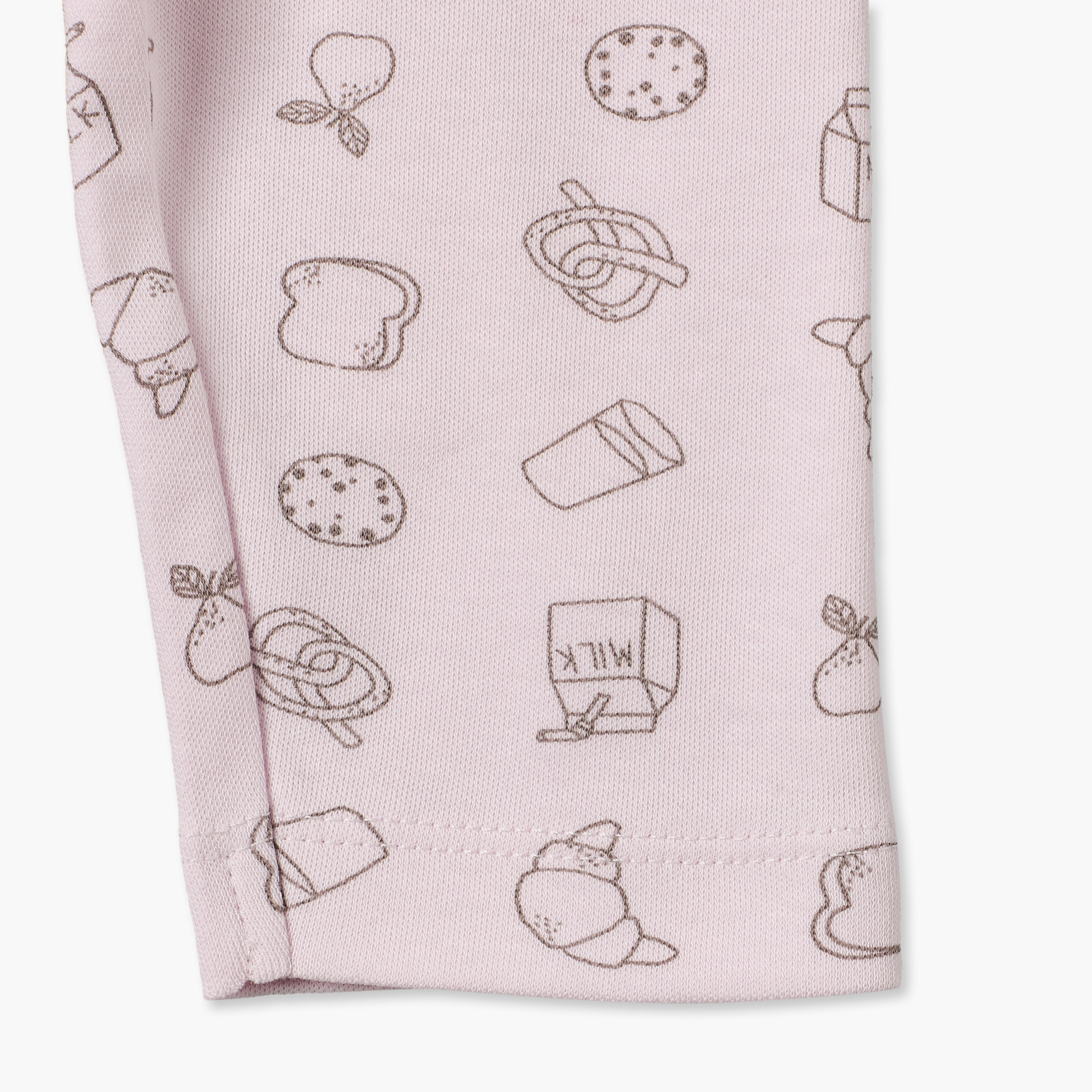 Pack of 4 Juniors Cotton Crew Neck Long Sleeves Pyjama Set with Breakfast Print-baby-girls-clothing-nightwear-pyjamasets-image-16