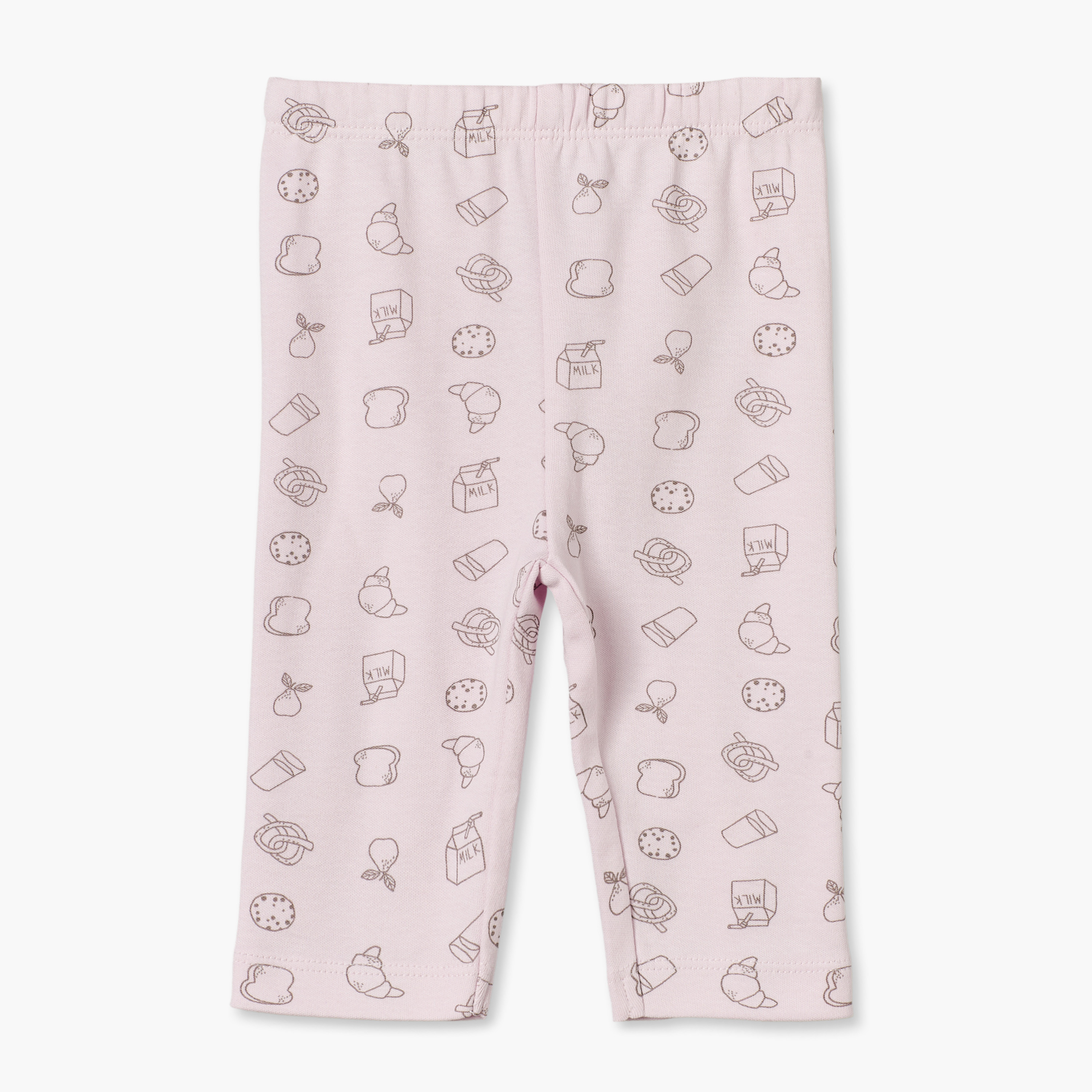 Pack of 4 Juniors Cotton Crew Neck Long Sleeves Pyjama Set with Breakfast Print-baby-girls-clothing-nightwear-pyjamasets-image-6