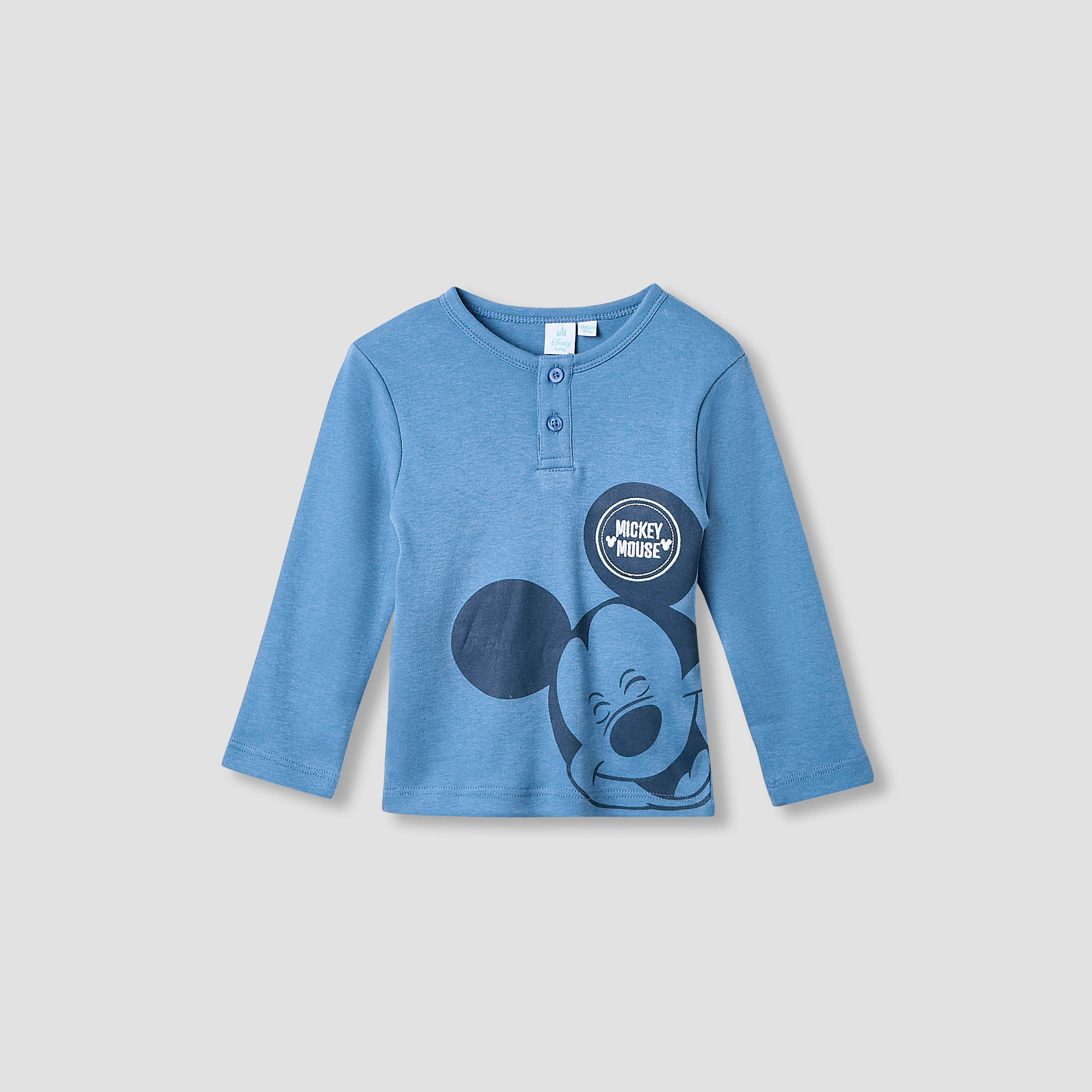 Disney Pyjama Set with Mickey Mouse Print - Cotton - Long Sleeves - Crew Neck - Set of 2-baby-boys-clothing-nightwear-pyjamasets-image-2