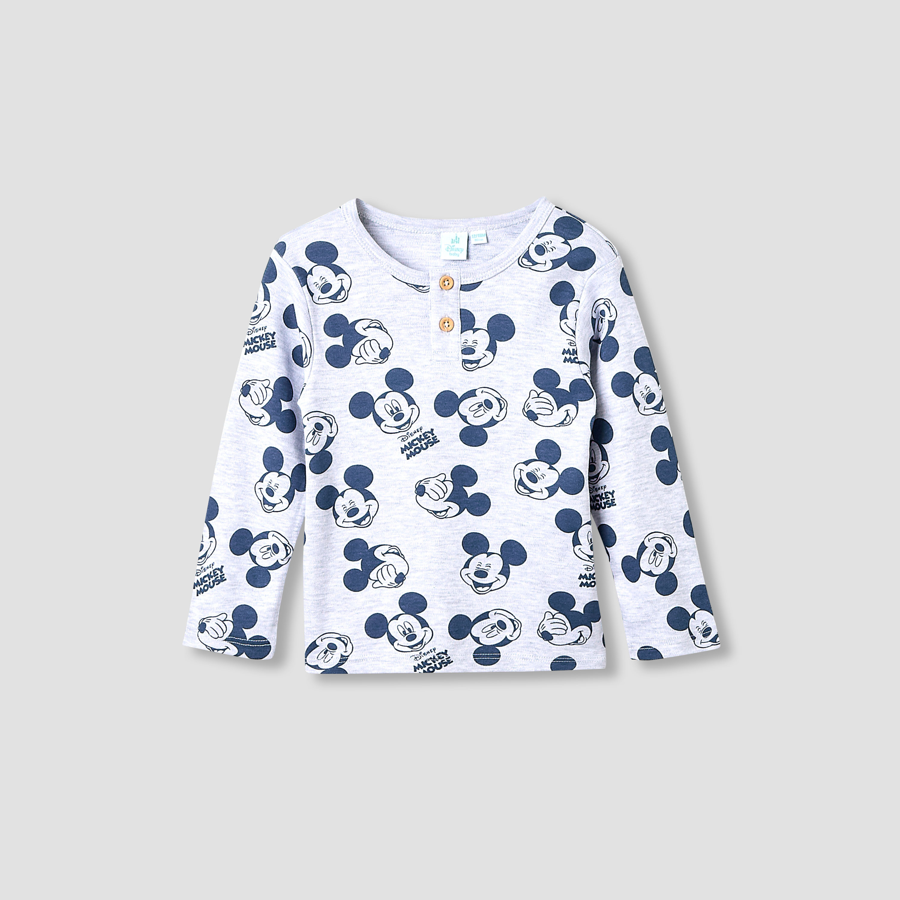 Disney Pyjama Set with Mickey Mouse Print - Cotton - Long Sleeves - Crew Neck - Set of 2-baby-boys-clothing-nightwear-pyjamasets-image-3