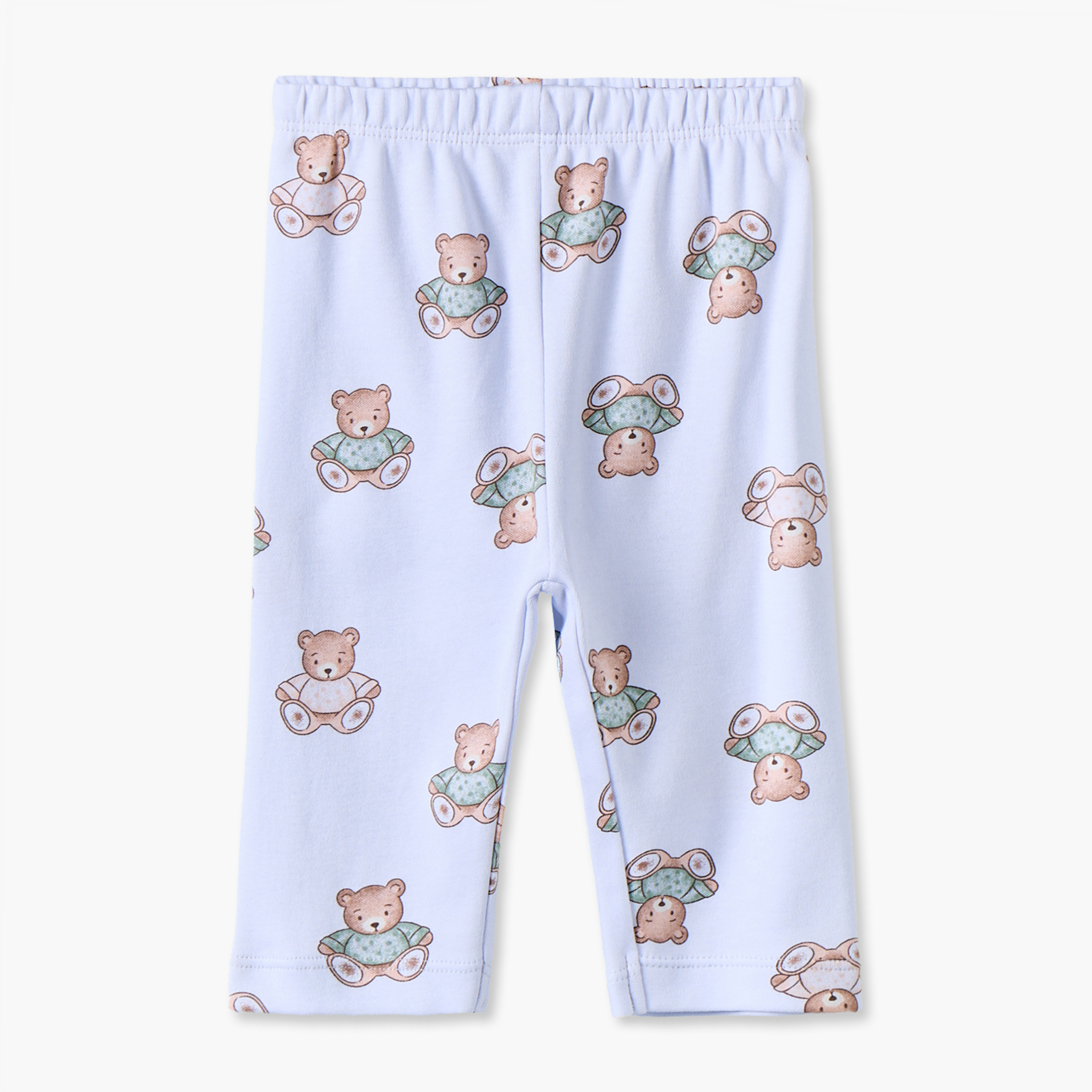 Juniors Cotton Crew Neck Long Sleeves Pyjama Set with Teddy Bear Print-baby-girls-clothing-nightwear-pyjamasets-image-4