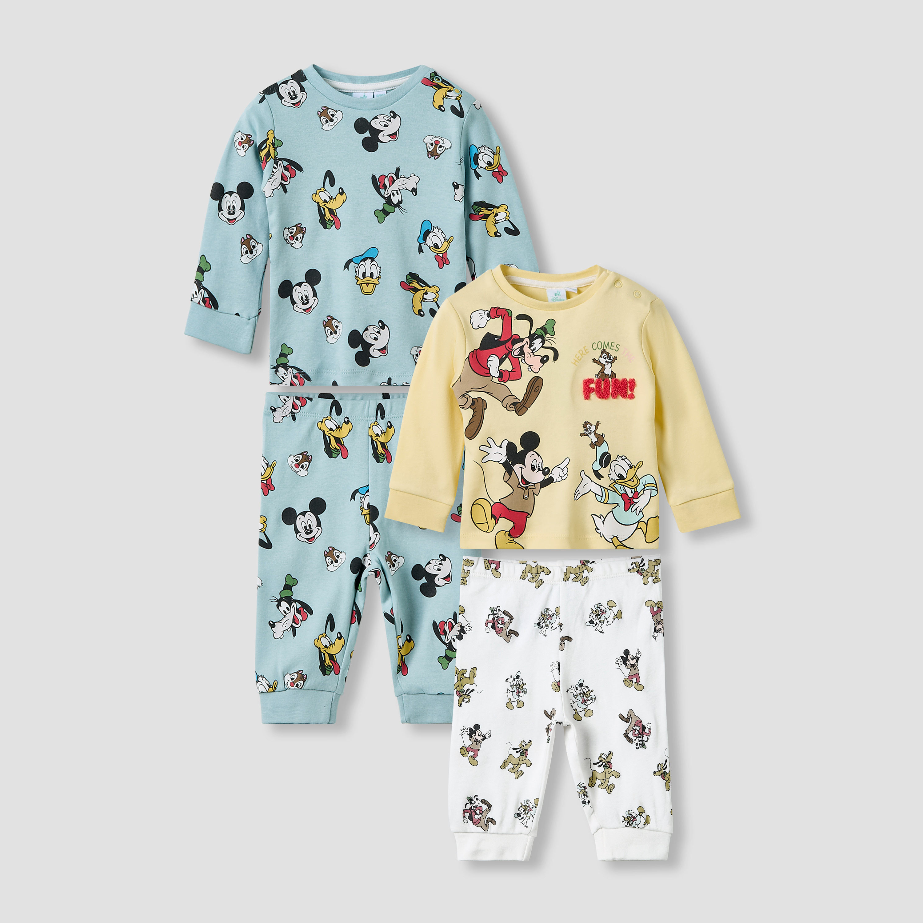 طقم بيجاما قطن بأكمام طويلة وطبعات من ديزني - مجموعة من طقمين-baby-boys-clothing-nightwear-pyjamasets-image-1