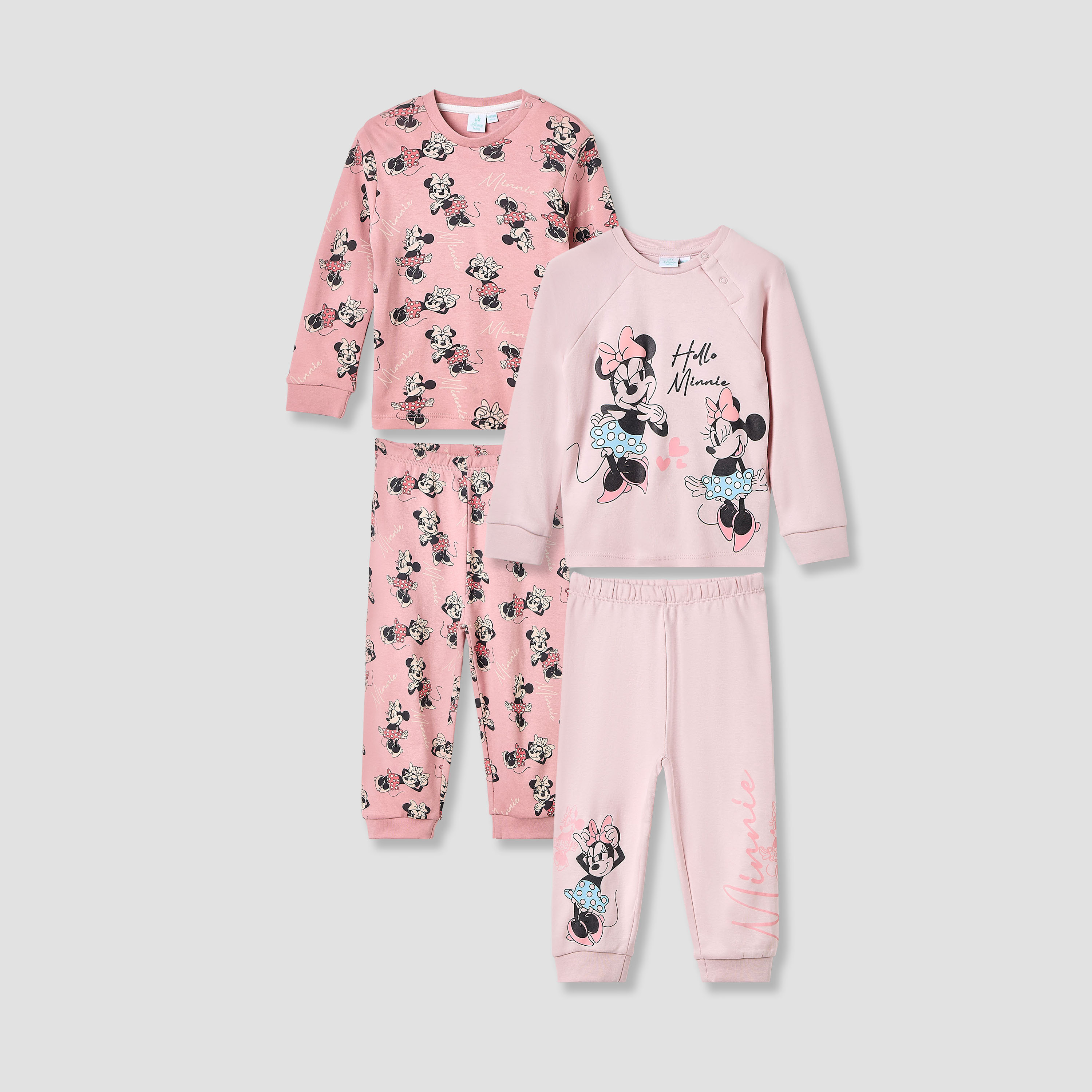 Disney Pyjama Set with Minnie Mouse Print - Cotton - Long Sleeves - Crew Neck - Set of 2-baby-girls-clothing-nightwear-pyjamasets-image-1
