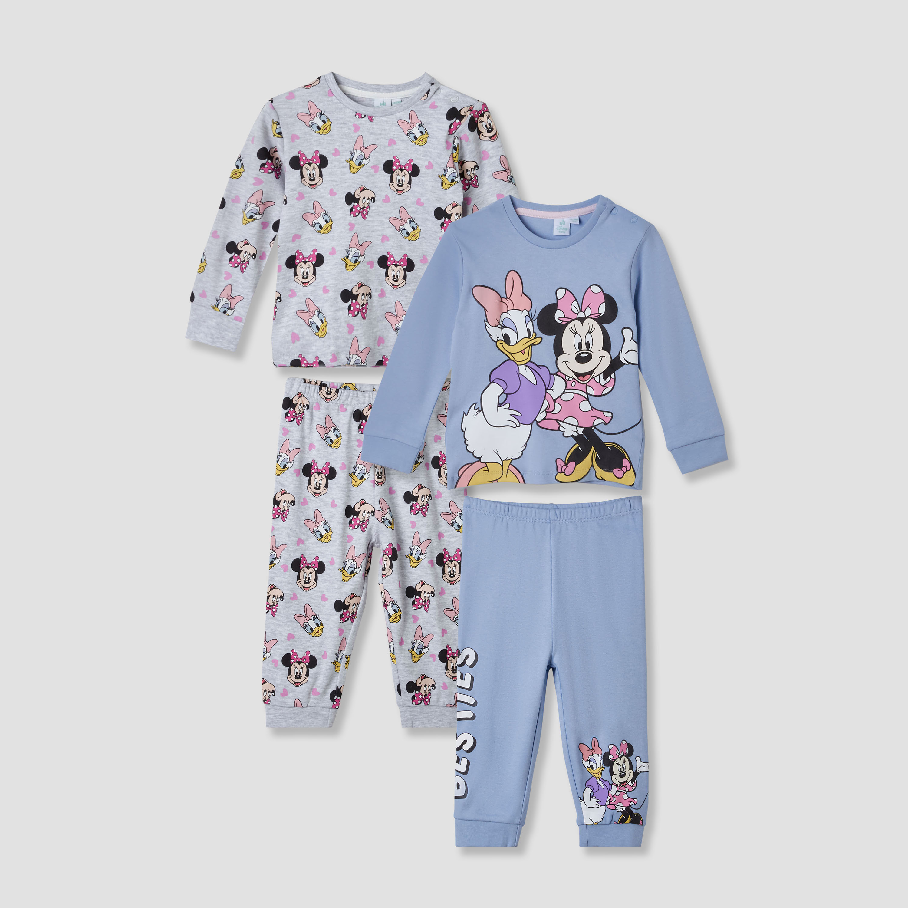 Disney Pyjama Set with Minnie Mouse Print - Cotton - Long Sleeves - Crew Neck - Set of 2-baby-girls-clothing-nightwear-pyjamasets-image-1