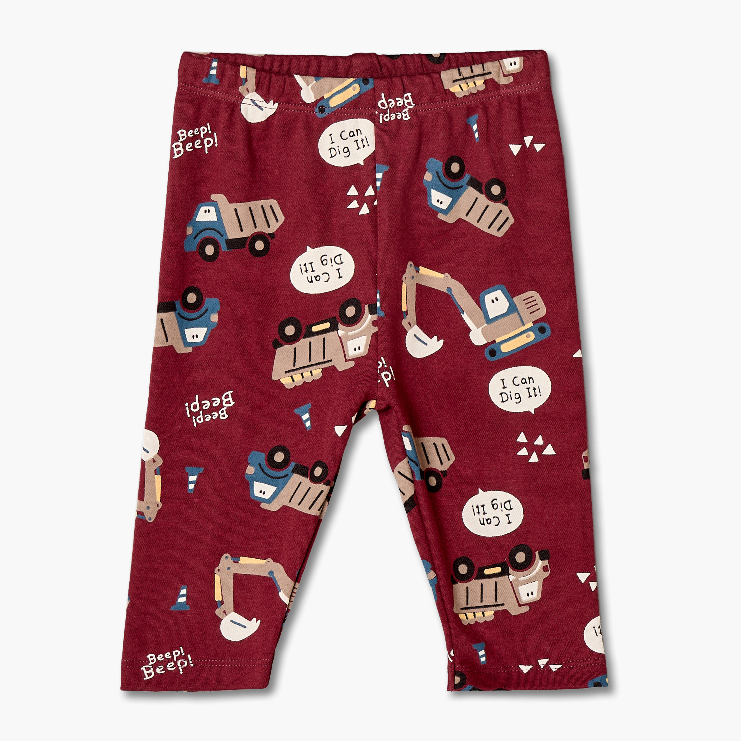 Juniors Cotton Crew Neck Long Sleeves Pyjama Set with Construction Vehicle Print-baby-boys-clothing-nightwear-pyjamasets-image-3