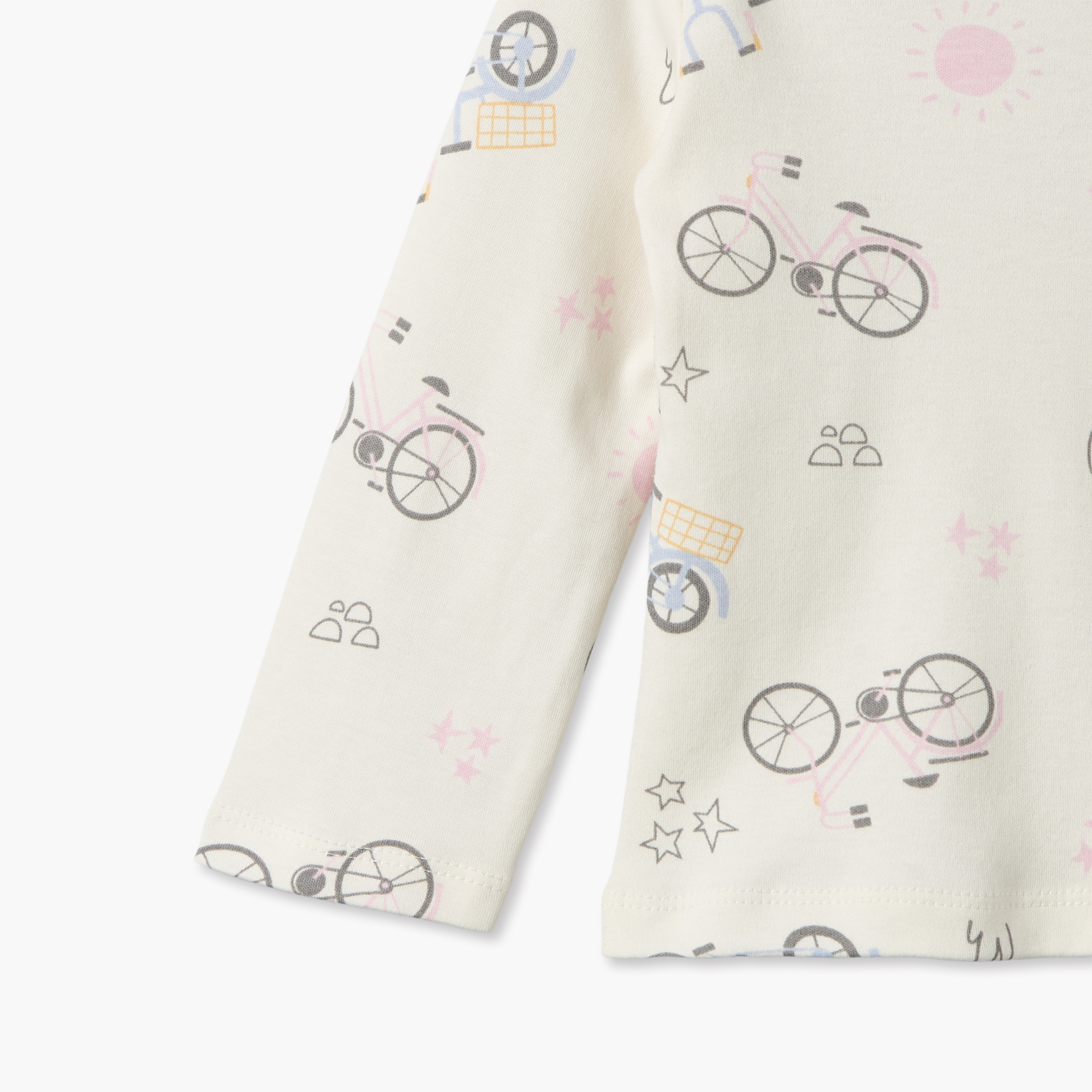 Juniors Cotton Crew Neck Long Sleeves Pyjama Set with Cycle Print-baby-girls-clothing-nightwear-pyjamasets-image-8