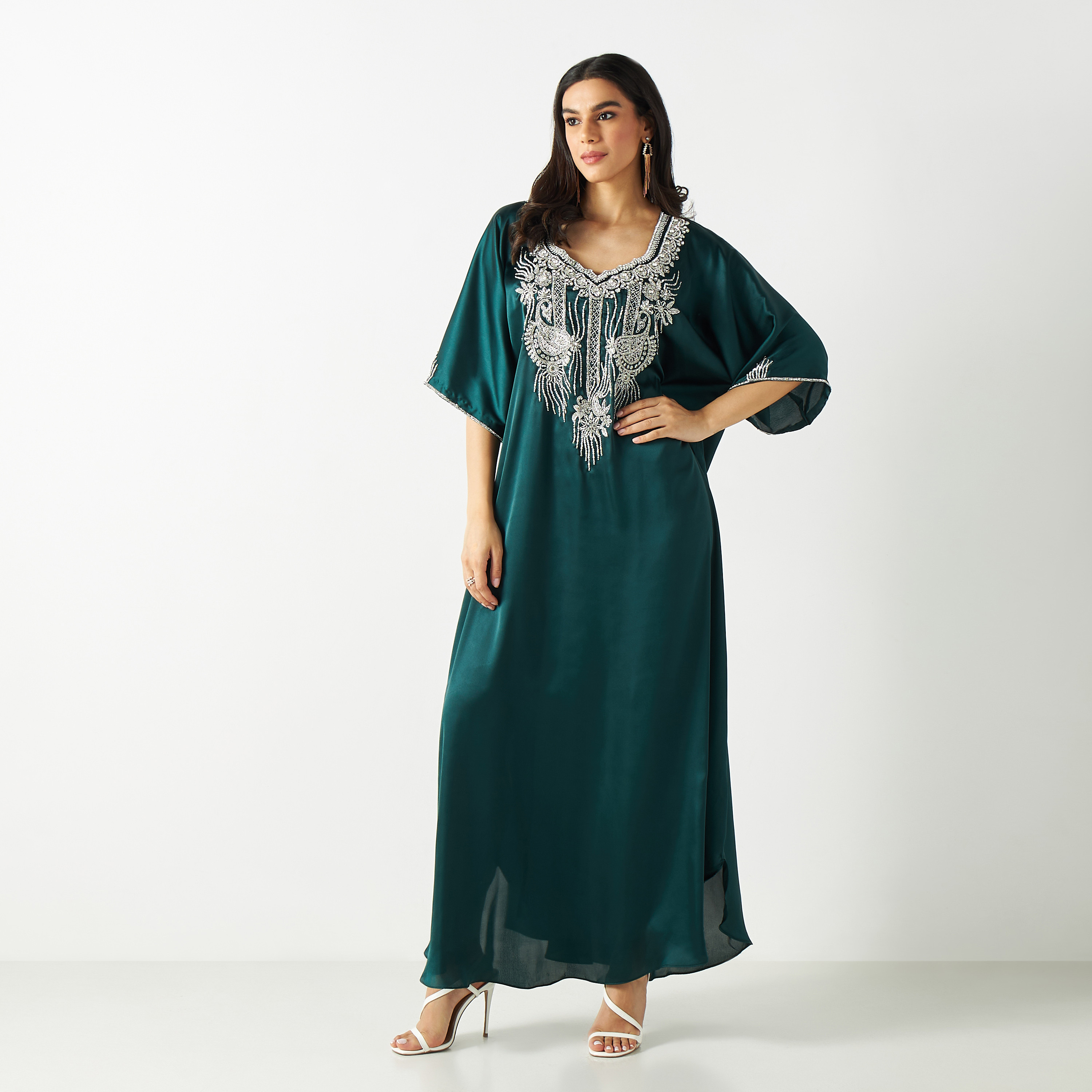 فستان ماكسي مزين بأكمام واسعة-women-arabicclothing-kaftan-image-1