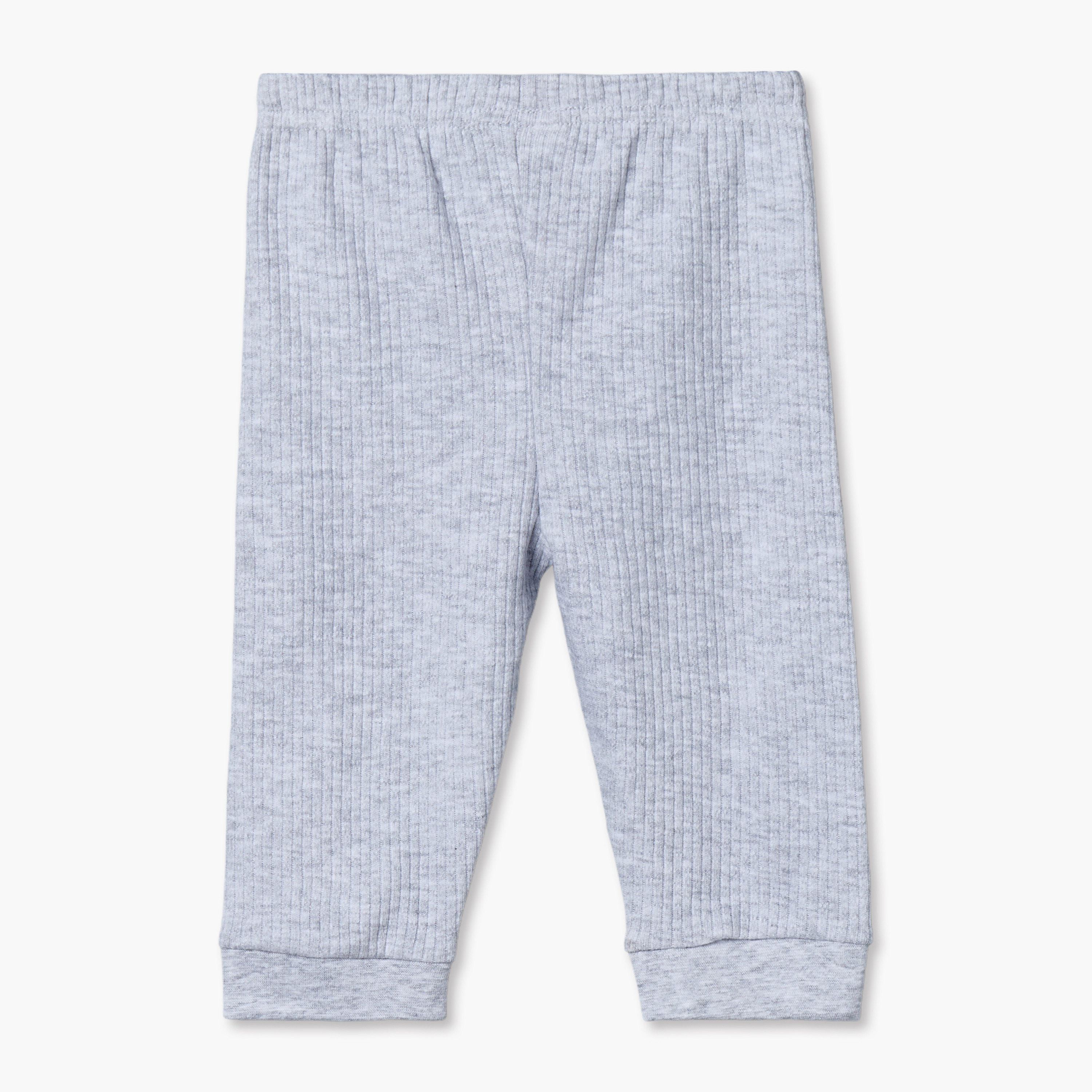 ملابس حرارية مضلعة بياقة مستديرة وأكمام طويلة من جونيورز - عبوة من طقمين-baby-girls-clothing-winterwear-thermalsets-image-7