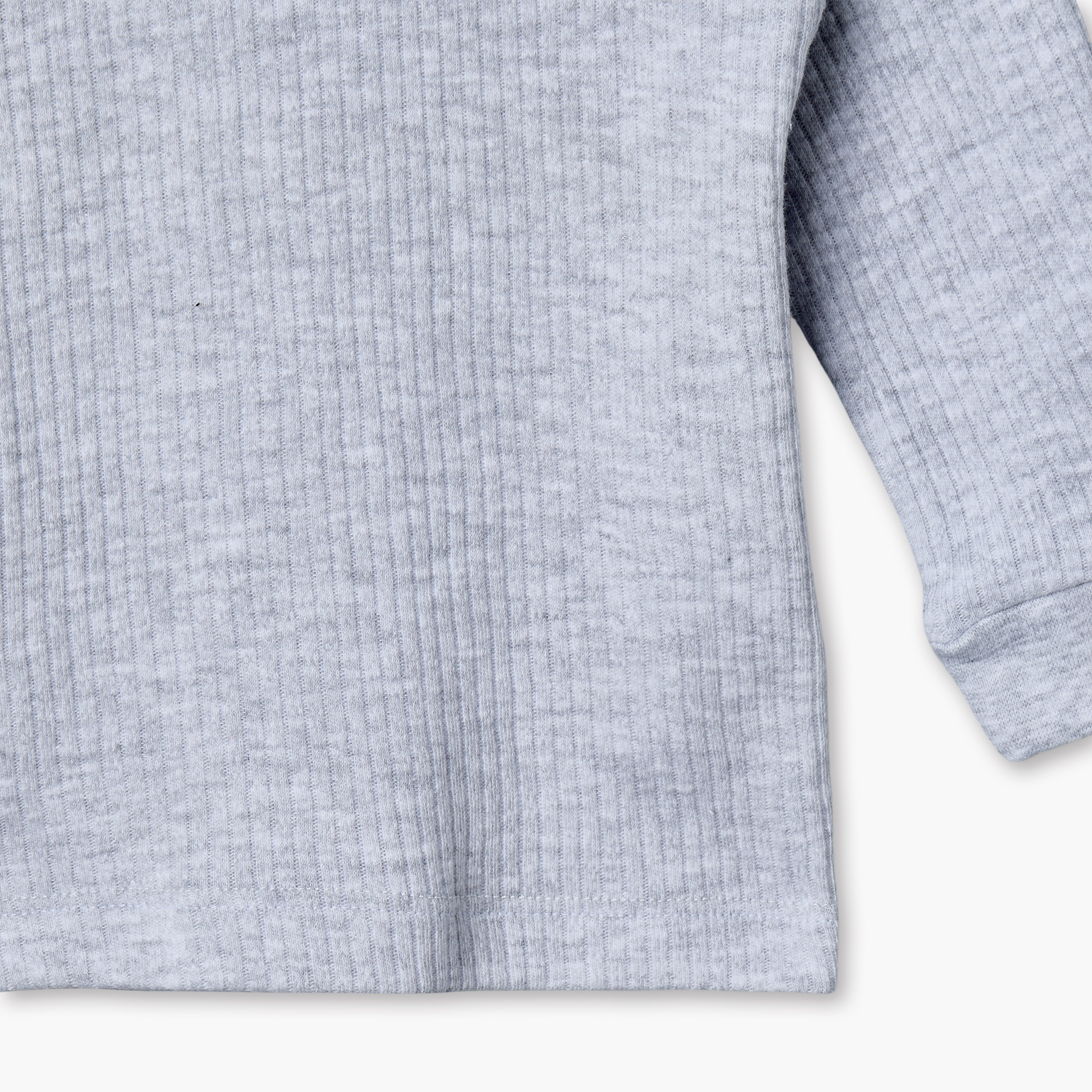 ملابس حرارية مضلعة بياقة مستديرة وأكمام طويلة من جونيورز - عبوة من طقمين-baby-girls-clothing-winterwear-thermalsets-image-9