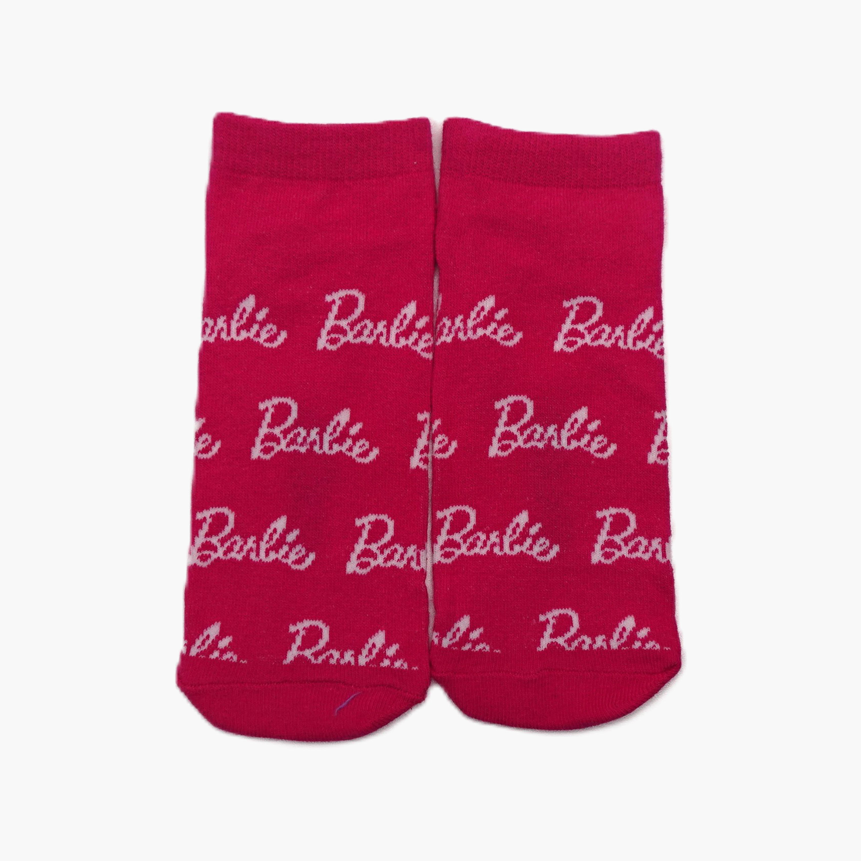 Barbie 3-Pair Cotton Blend Printed Ankle Socks-girls-accessories-socks-image-4