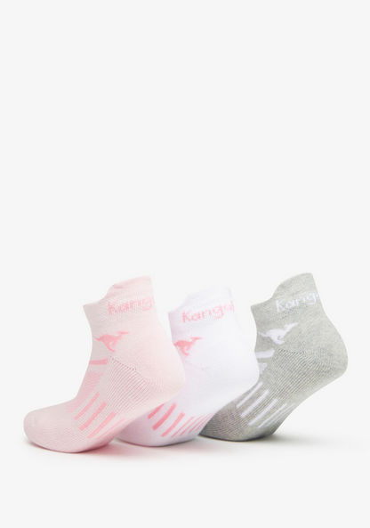 KangaROOS Printed Ankle Length Socks - Set of 3-Girl%27s Socks & Tights-image-2