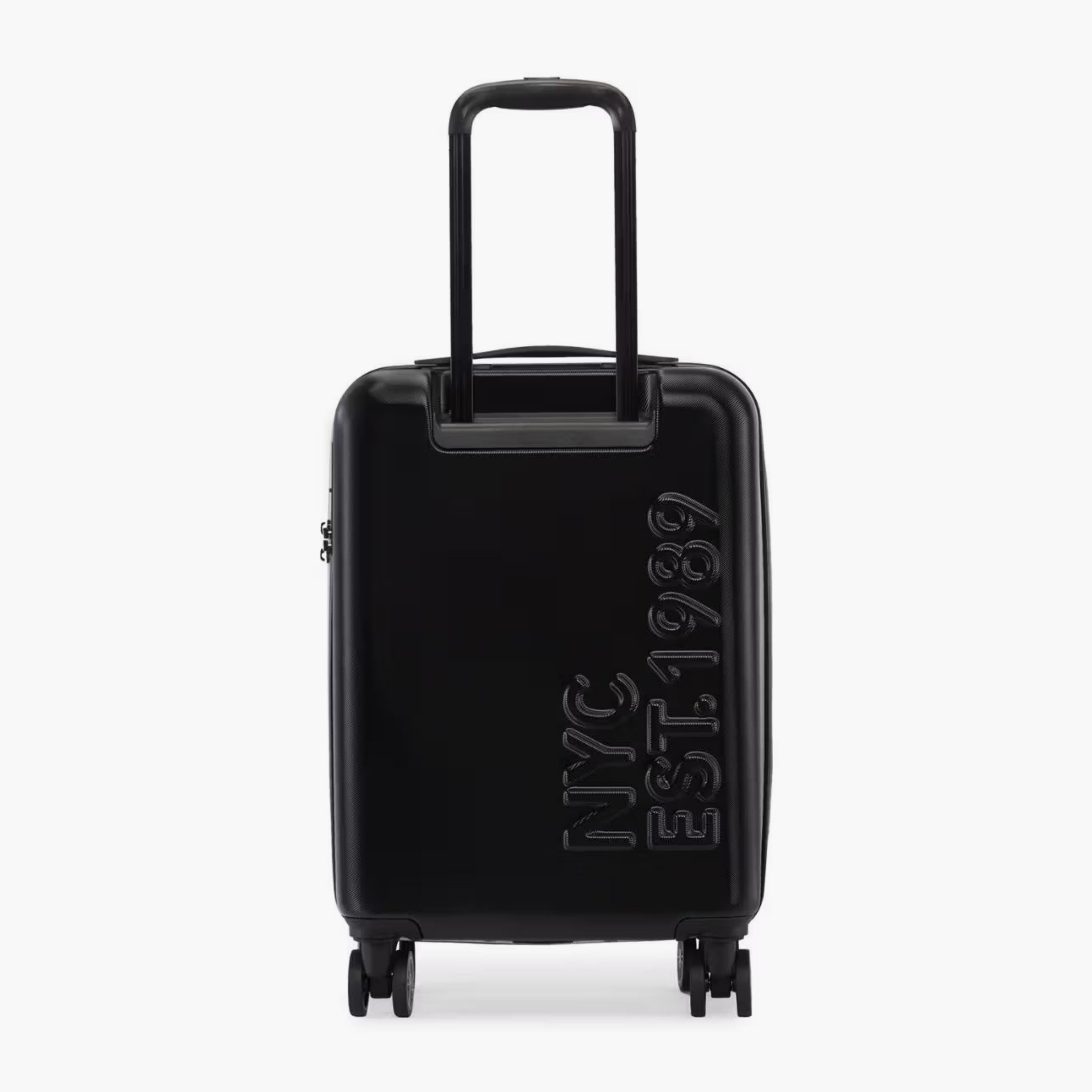 DKNY Logo Embossed Hardcase Luggage Trolley with Retractable Handle - 20 inches Cabin Bag-travel-luggagesandbags-luggage-image-3