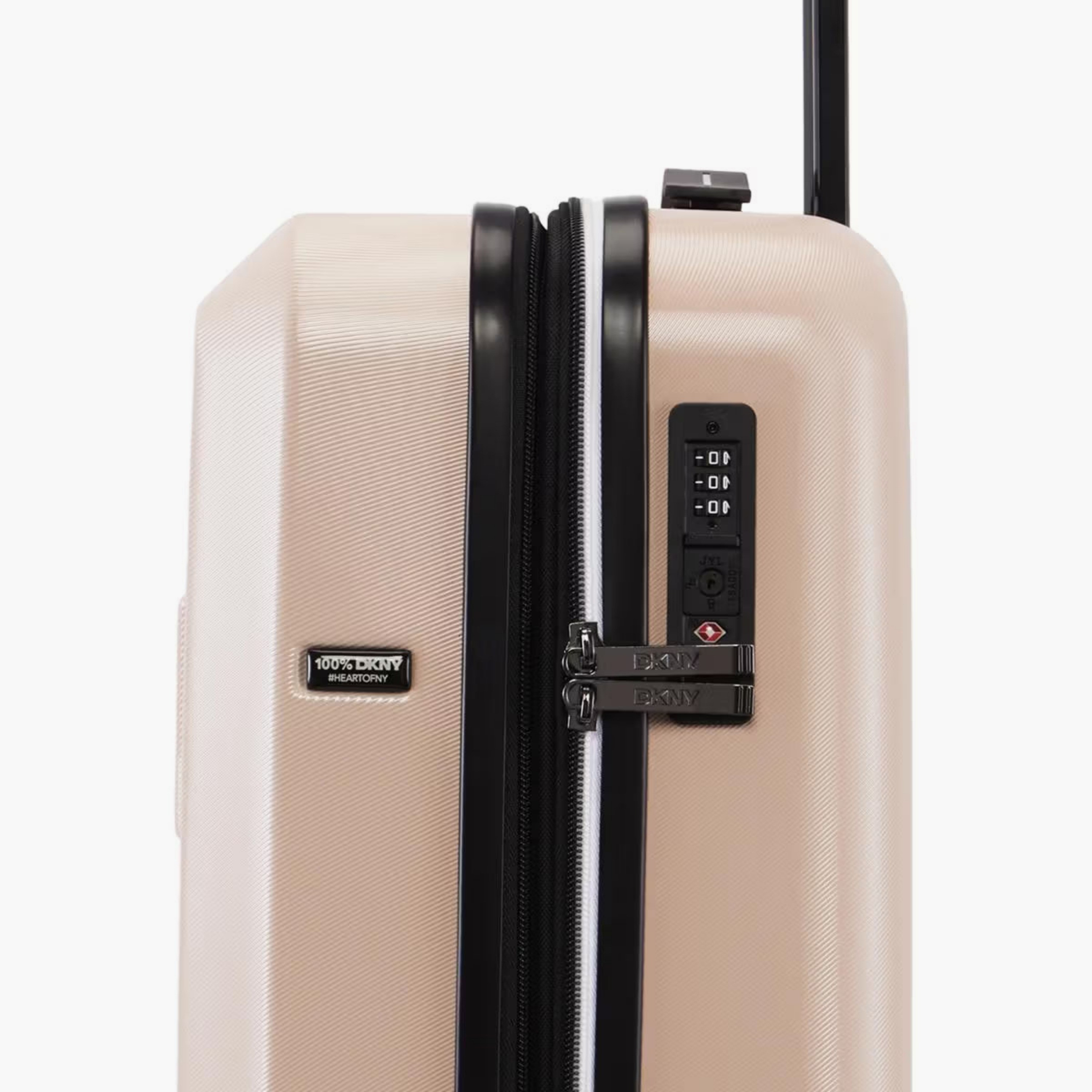 DKNY Logo Embossed Hardcase Luggage Trolley with Retractable Handle - 20 inches Cabin Bag-travel-luggagesandbags-luggage-image-7