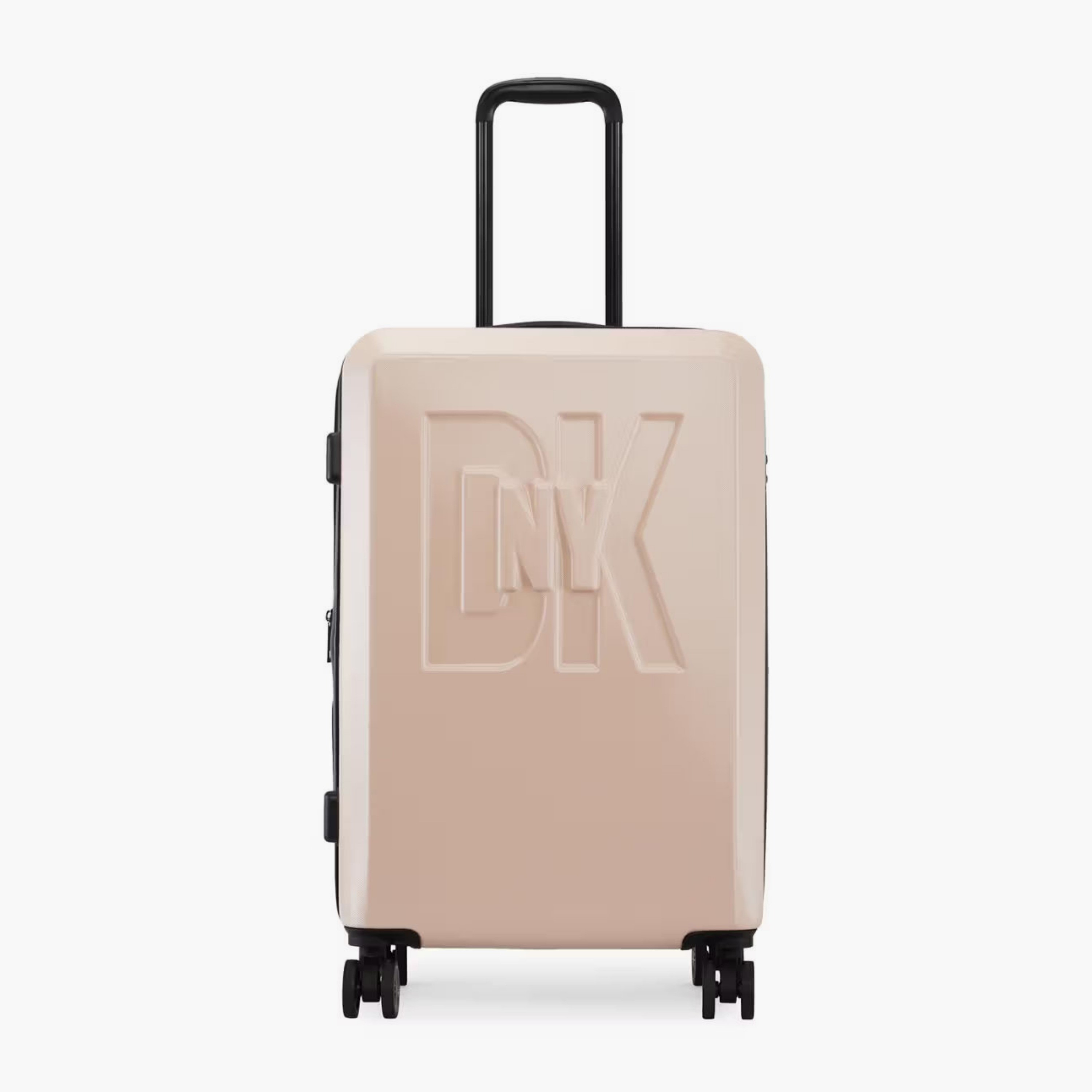 DKNY Logo Embossed Hardcase Luggage Trolley with Retractable Handle - 24 inches Check-In Bag-travel-luggagesandbags-luggage-image-2