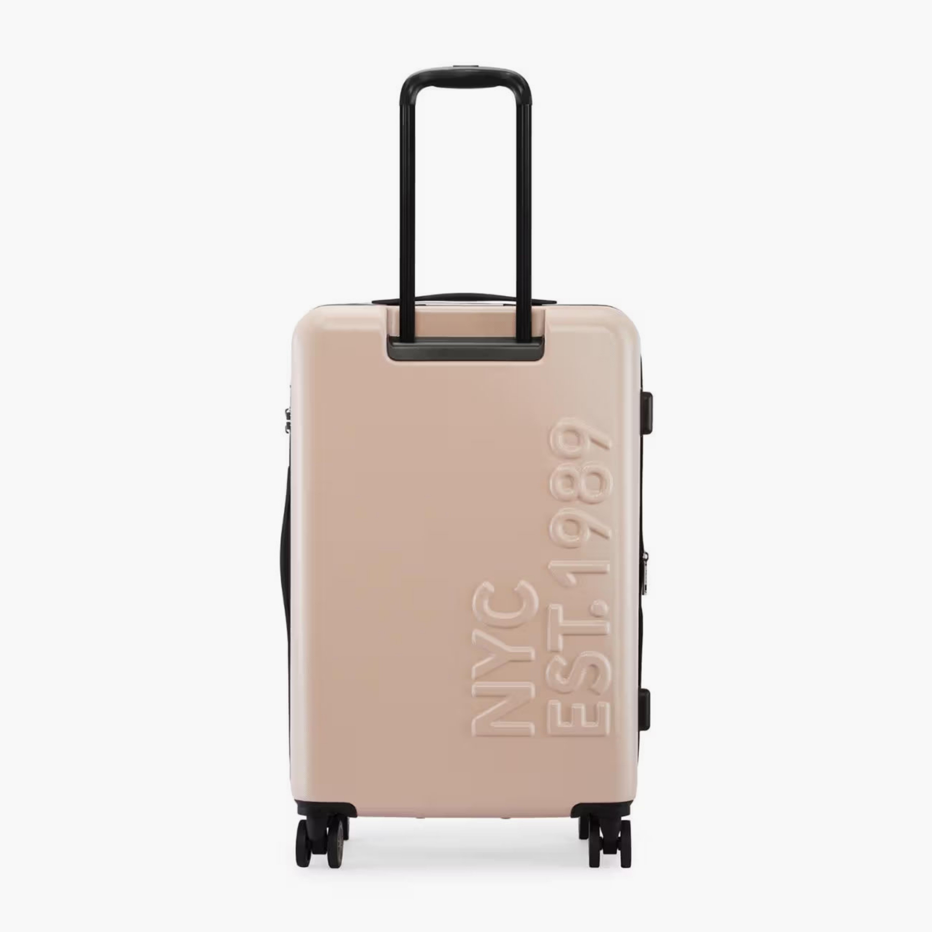 DKNY Logo Embossed Hardcase Luggage Trolley with Retractable Handle - 24 inches Check-In Bag-travel-luggagesandbags-luggage-image-3