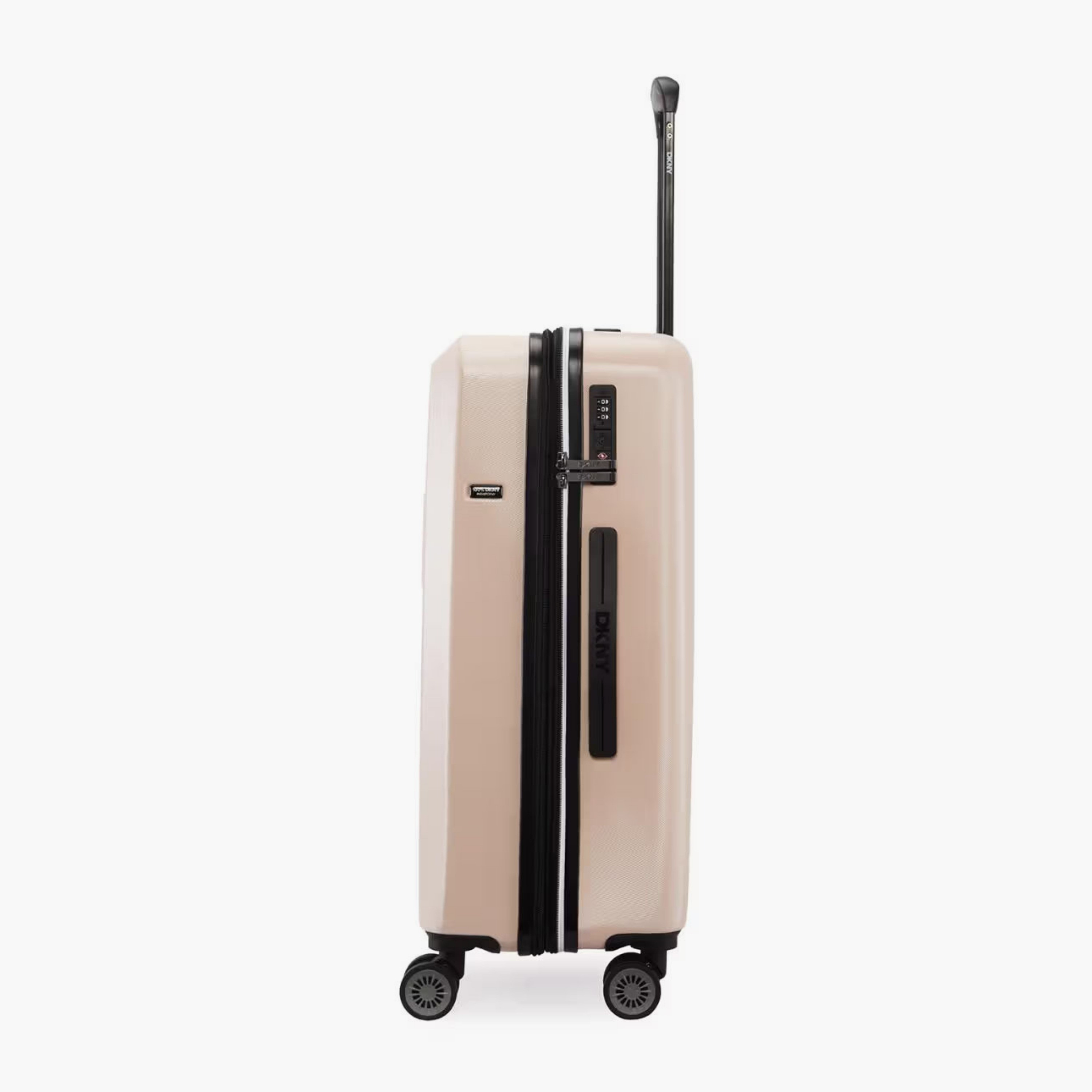 DKNY Logo Embossed Hardcase Luggage Trolley with Retractable Handle - 24 inches Check-In Bag-travel-luggagesandbags-luggage-image-5