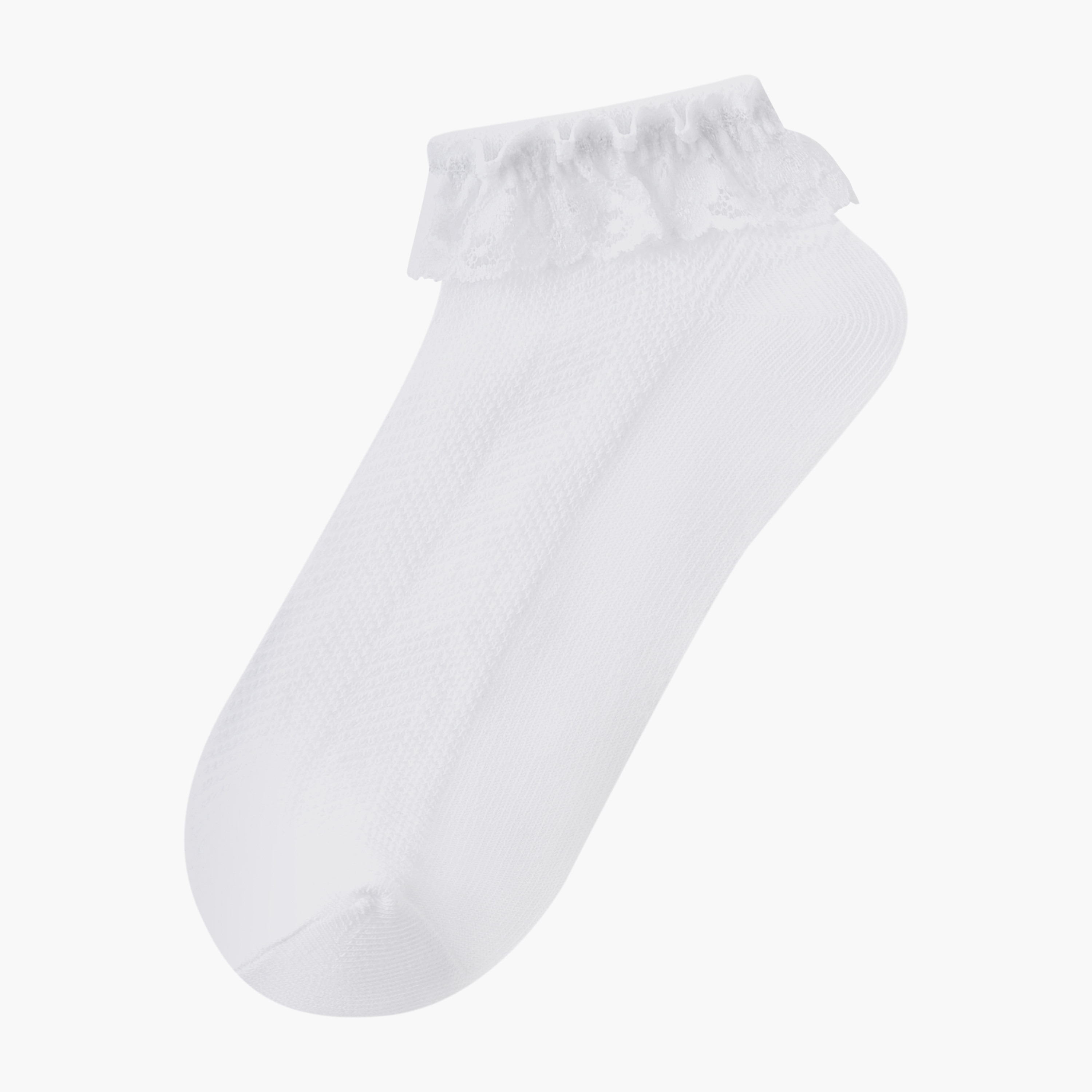 طقم جوارب مدرسية 3 أزواج بكشكش للبنات من جونيورز-girls-accessories-socks-image-2