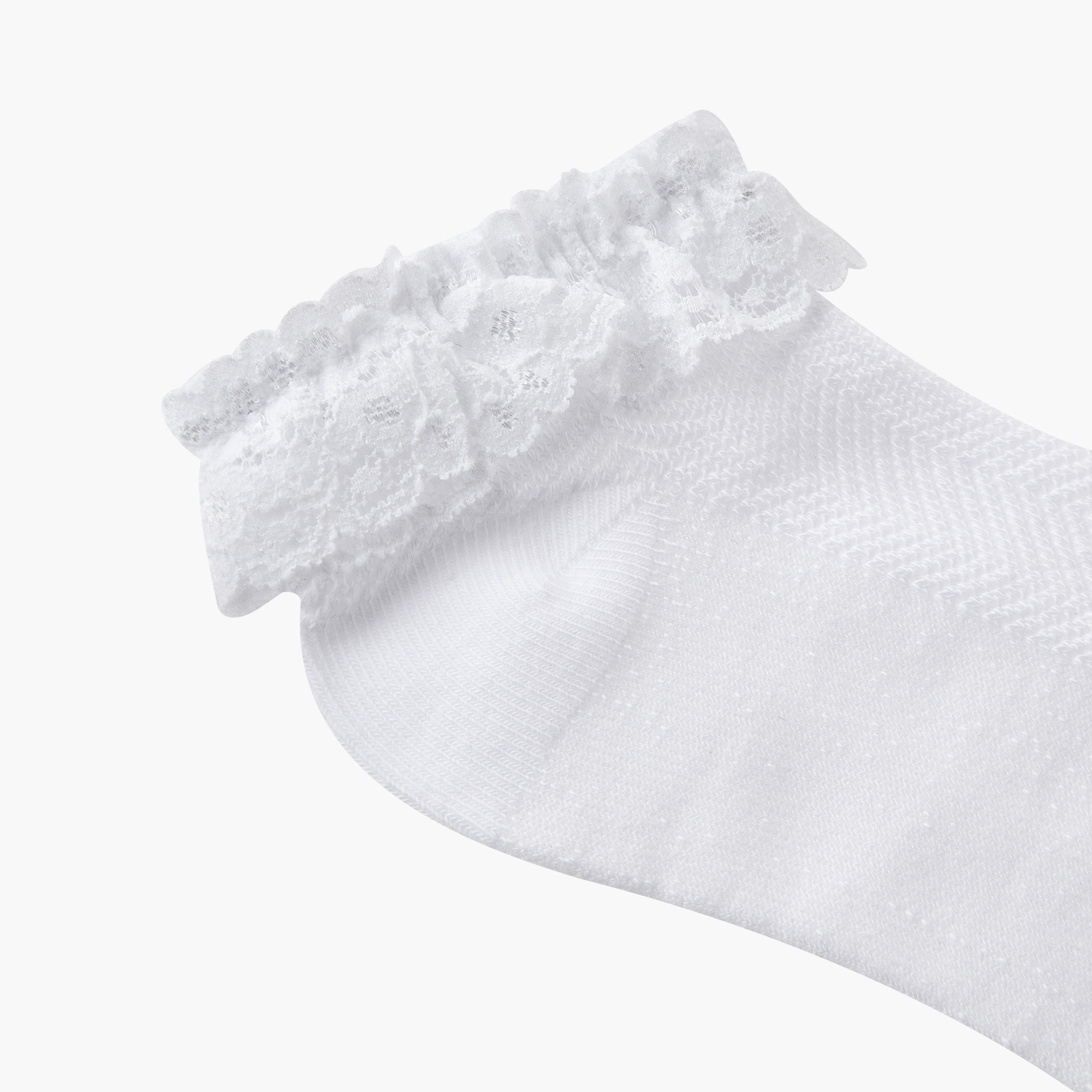 طقم جوارب مدرسية 3 أزواج بكشكش للبنات من جونيورز-girls-accessories-socks-image-3