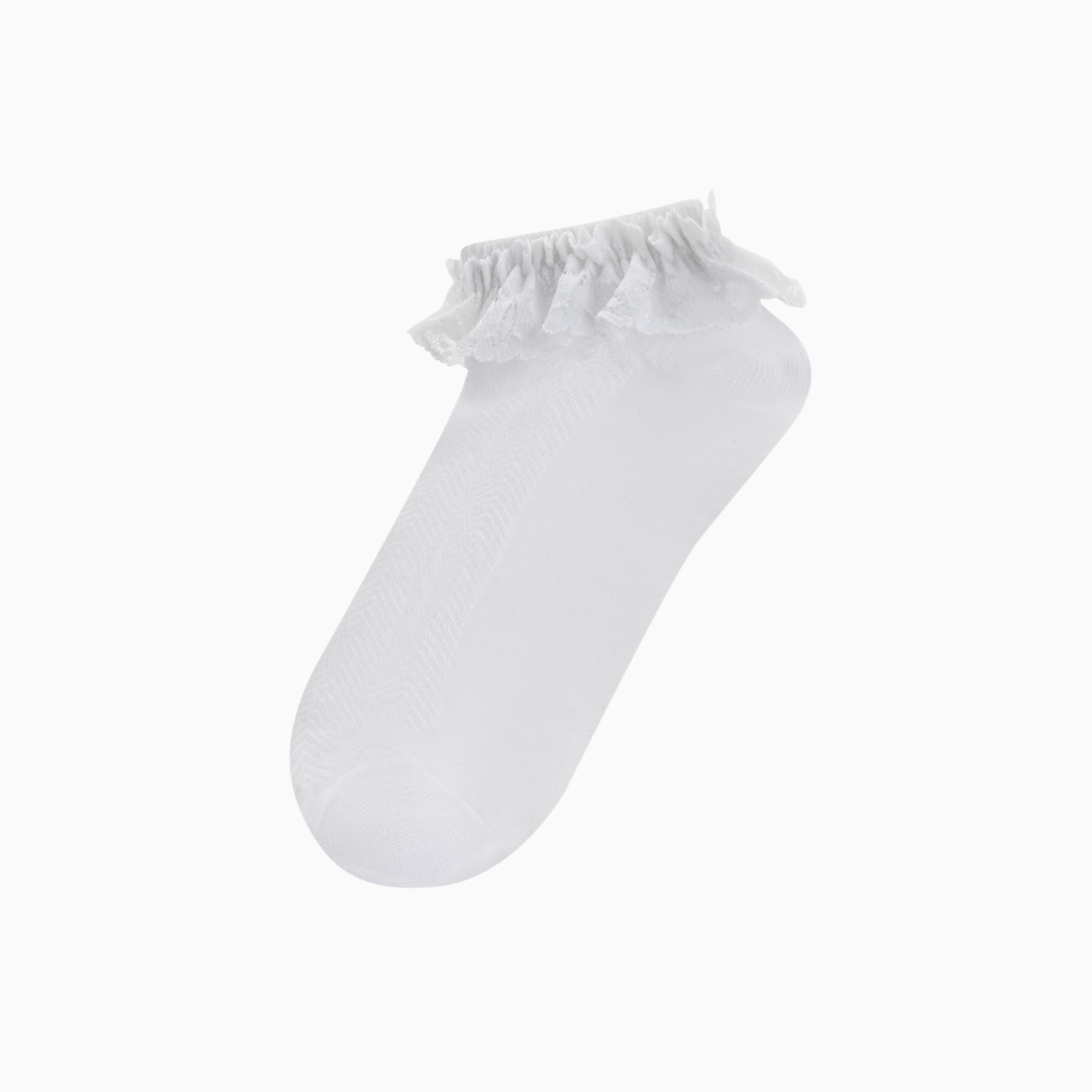 جوارب بطول الكاحل بتفاصيل دانتيل من جونيورز - طقم 3 أزواج-girls-accessories-socks-image-2