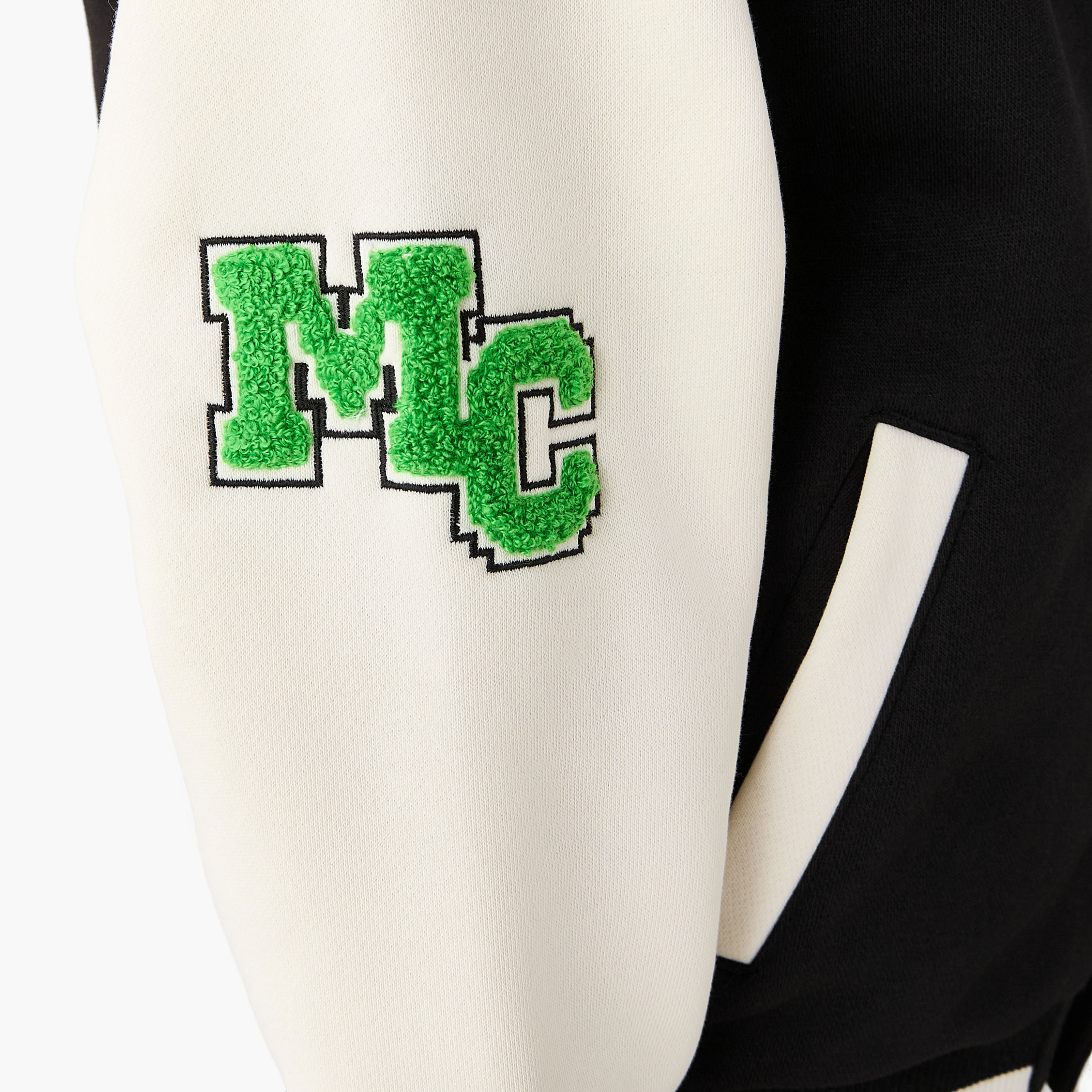 Minecraft Embroidered Bomber Jacket with Long Sleeves and Pockets-boys-clothing-jacketsandcoats-image-5