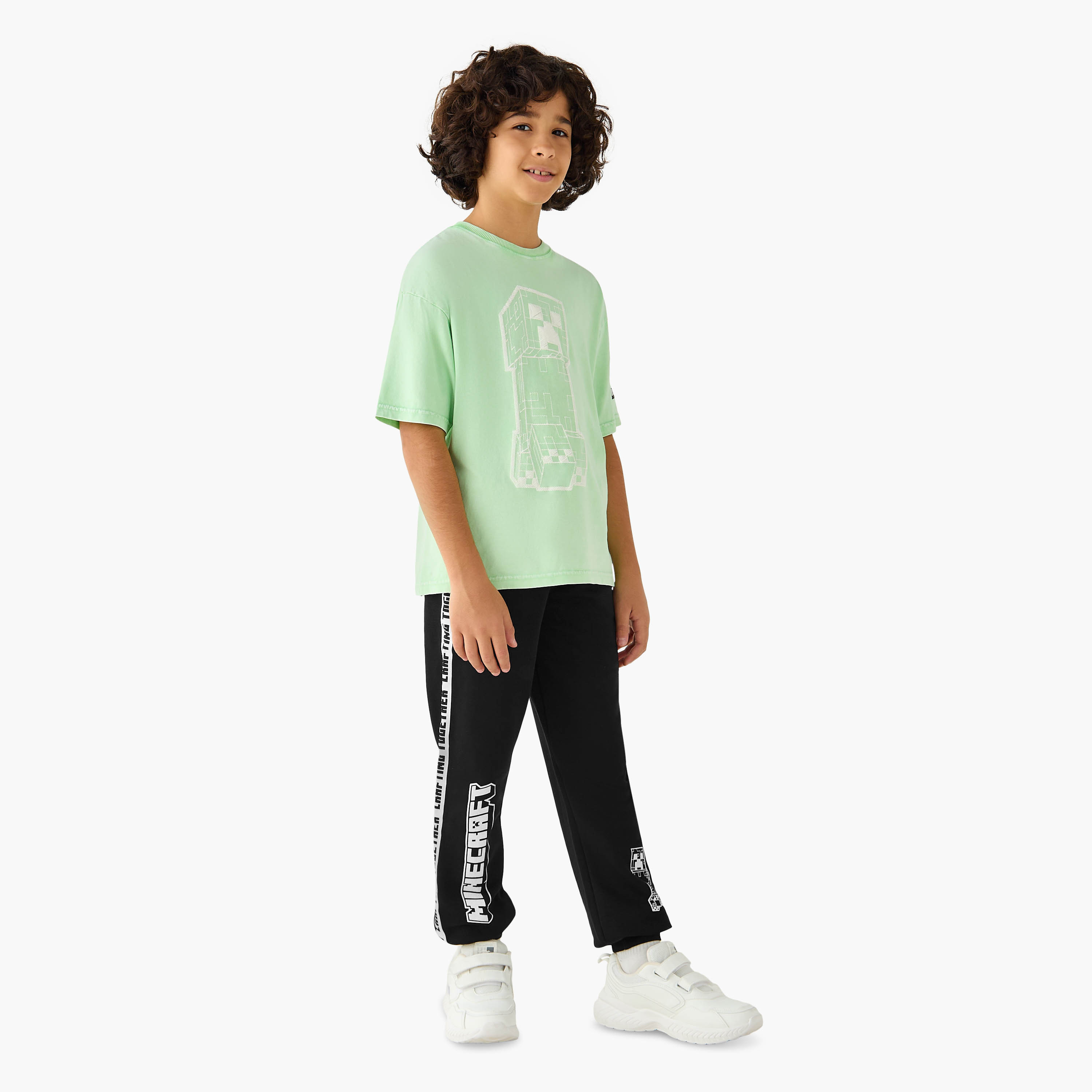 Minecraft Printed T-shirt with Short Sleeves-boys-clothing-tshirtsandpolos-image-2