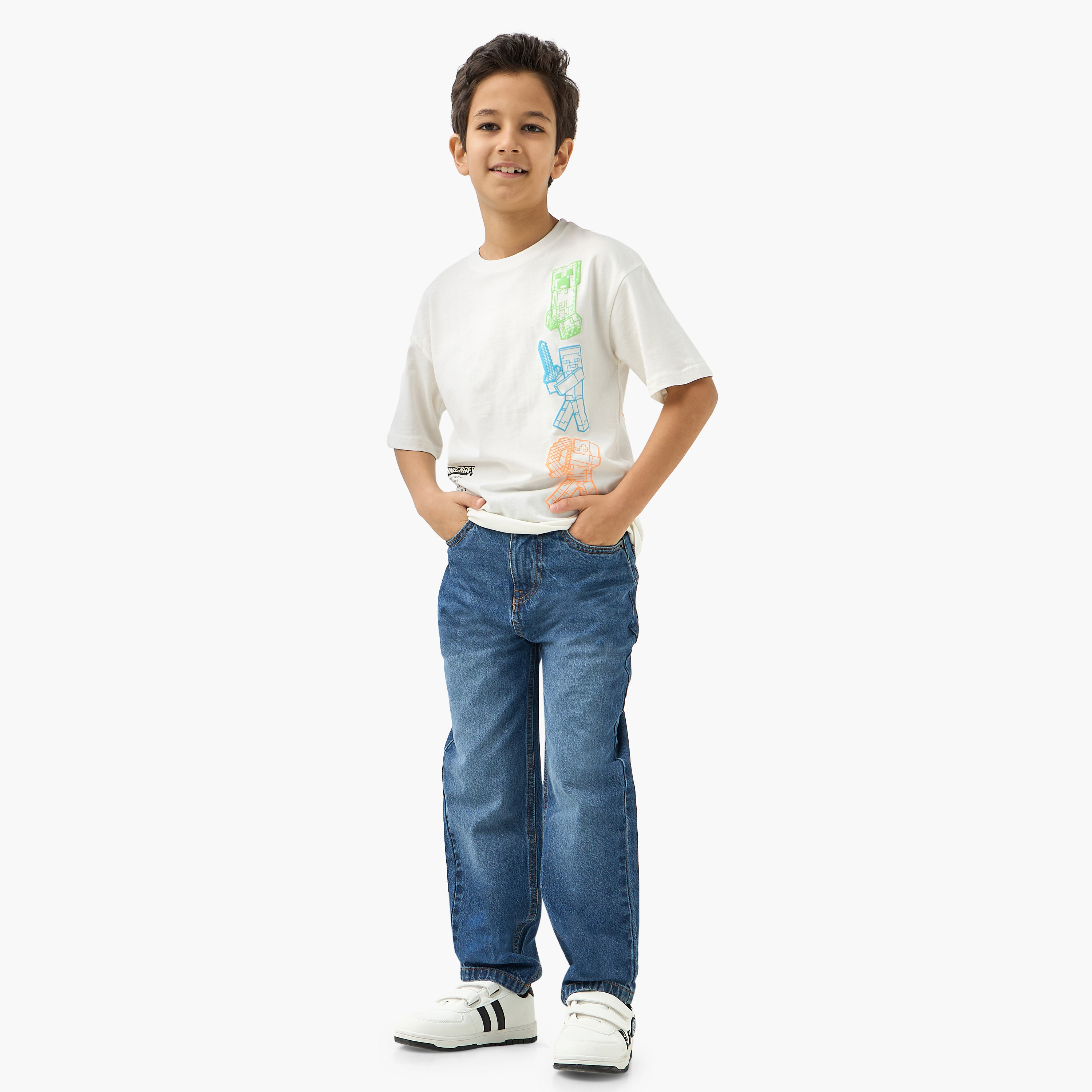 Minecraft Print T-shirt with Short Sleeves-boys-clothing-tshirtsandpolos-image-2