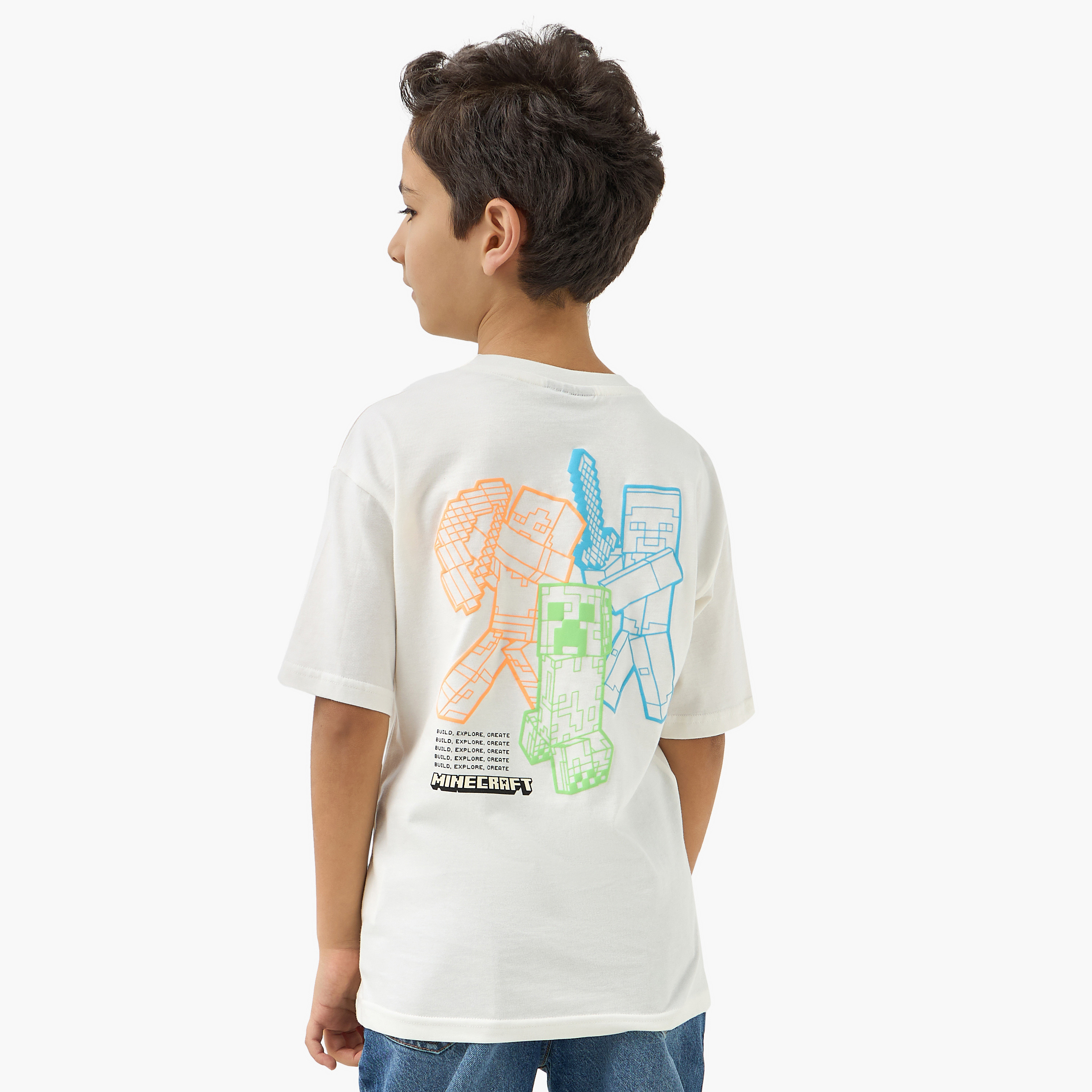 Minecraft Print T-shirt with Short Sleeves-boys-clothing-tshirtsandpolos-image-3