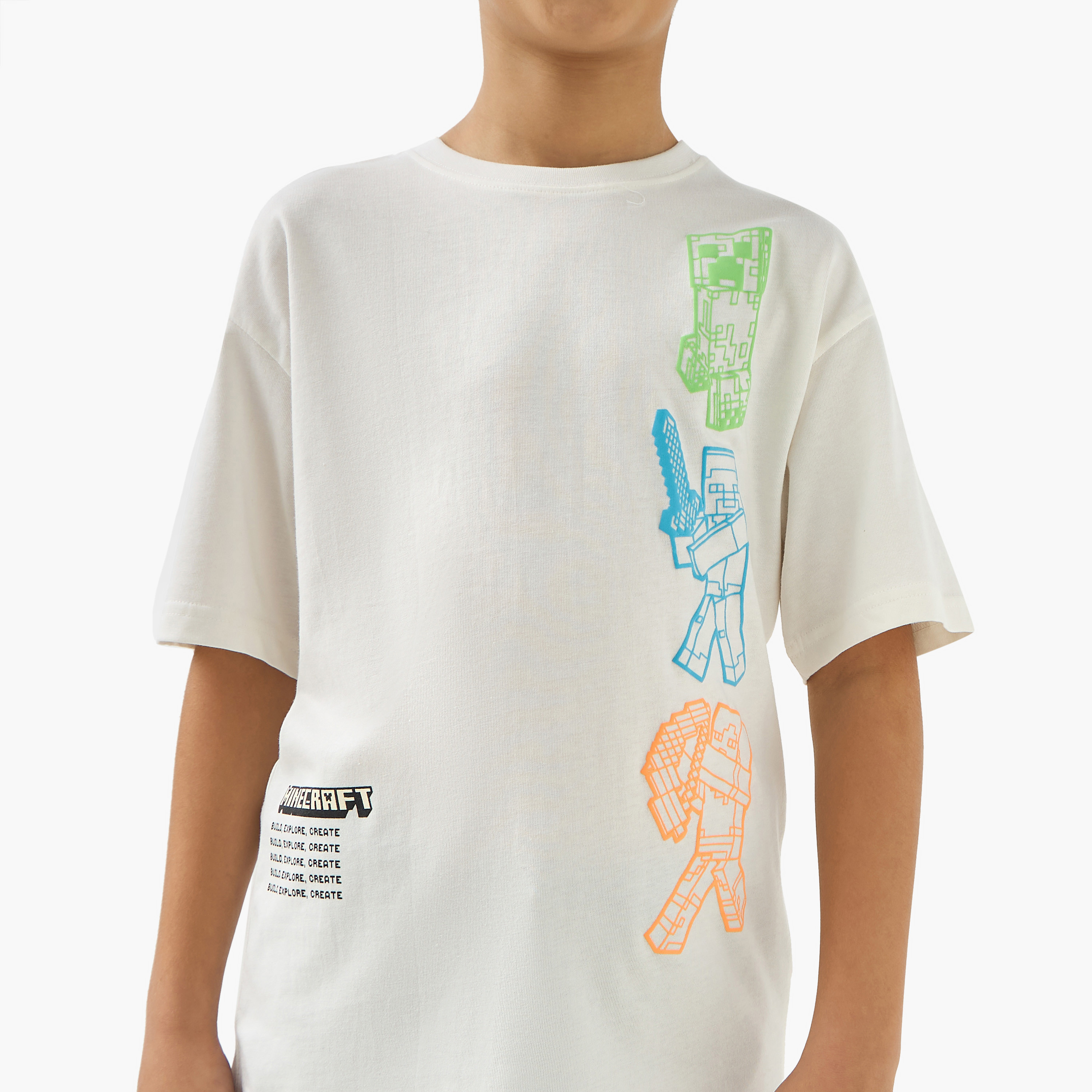 Minecraft Print T-shirt with Short Sleeves-boys-clothing-tshirtsandpolos-image-4