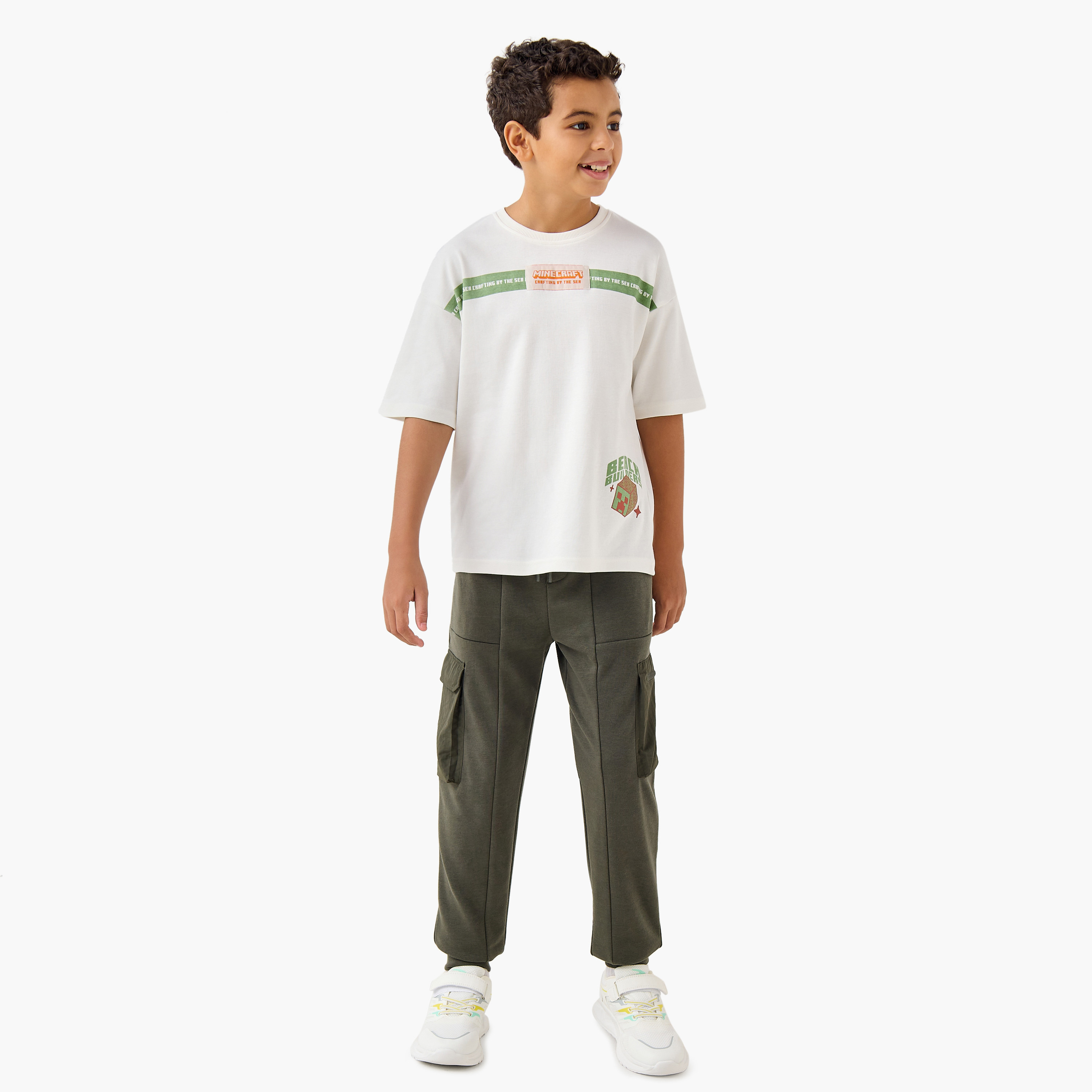 Minecraft Printed T-shirt with Short Sleeves-boys-clothing-tshirtsandpolos-image-2