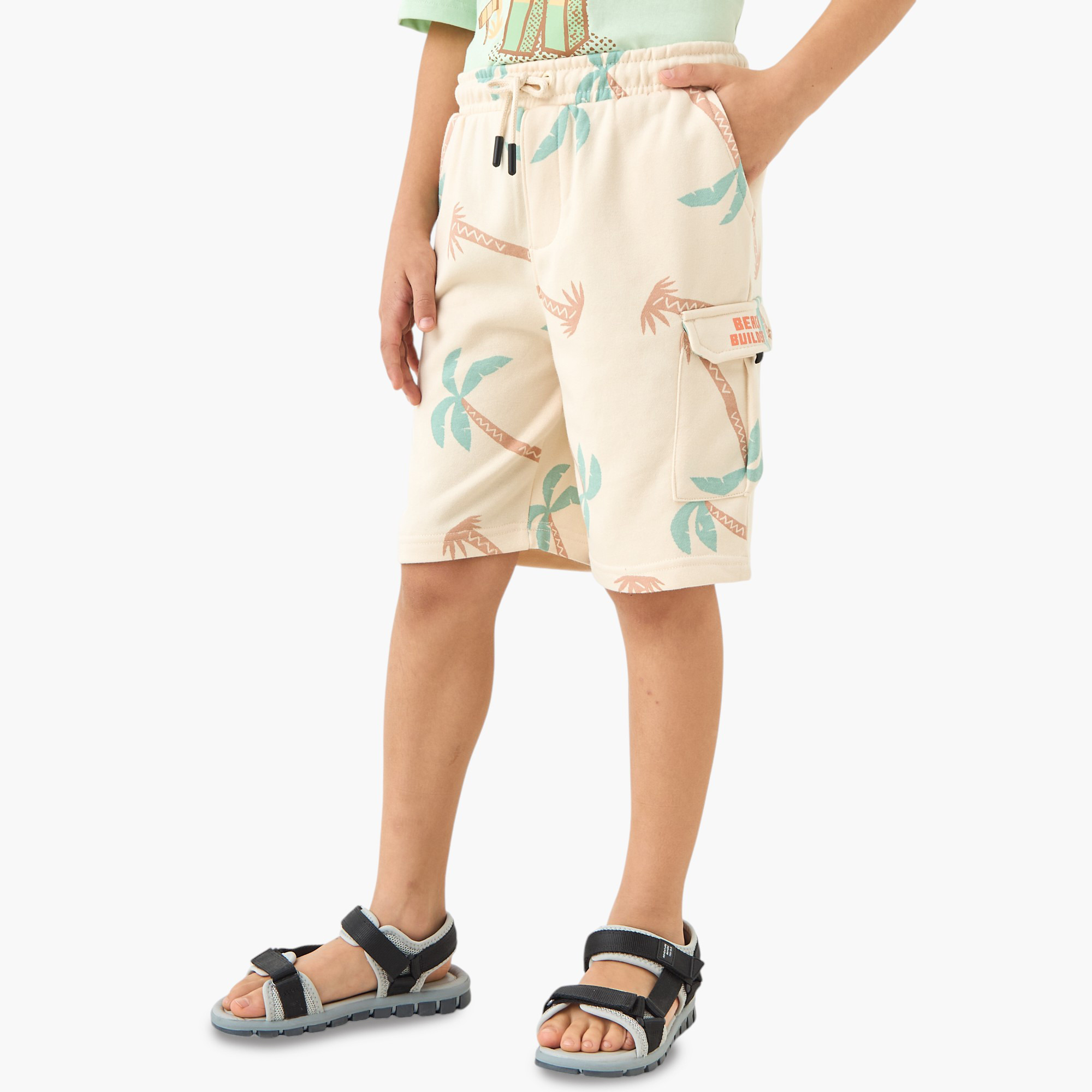 طقم تيشيرت وشورت بطبعات ماينكرافت-boys-clothing-setsandcoords-image-3
