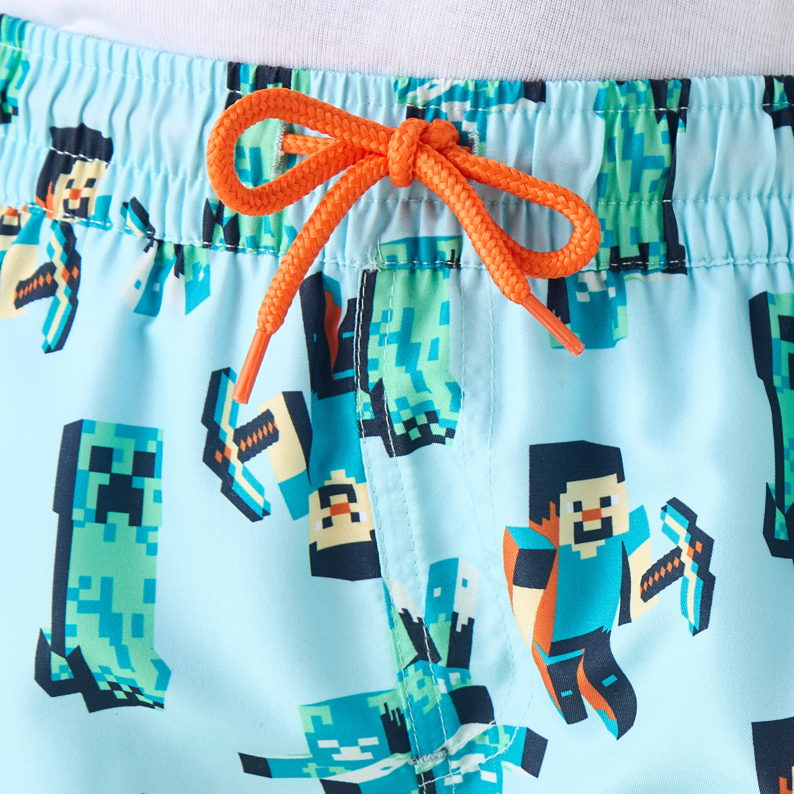 Minecraft Print Swim Shorts with Drawstring Closure-sports-boys-clothing-swimwear-image-5