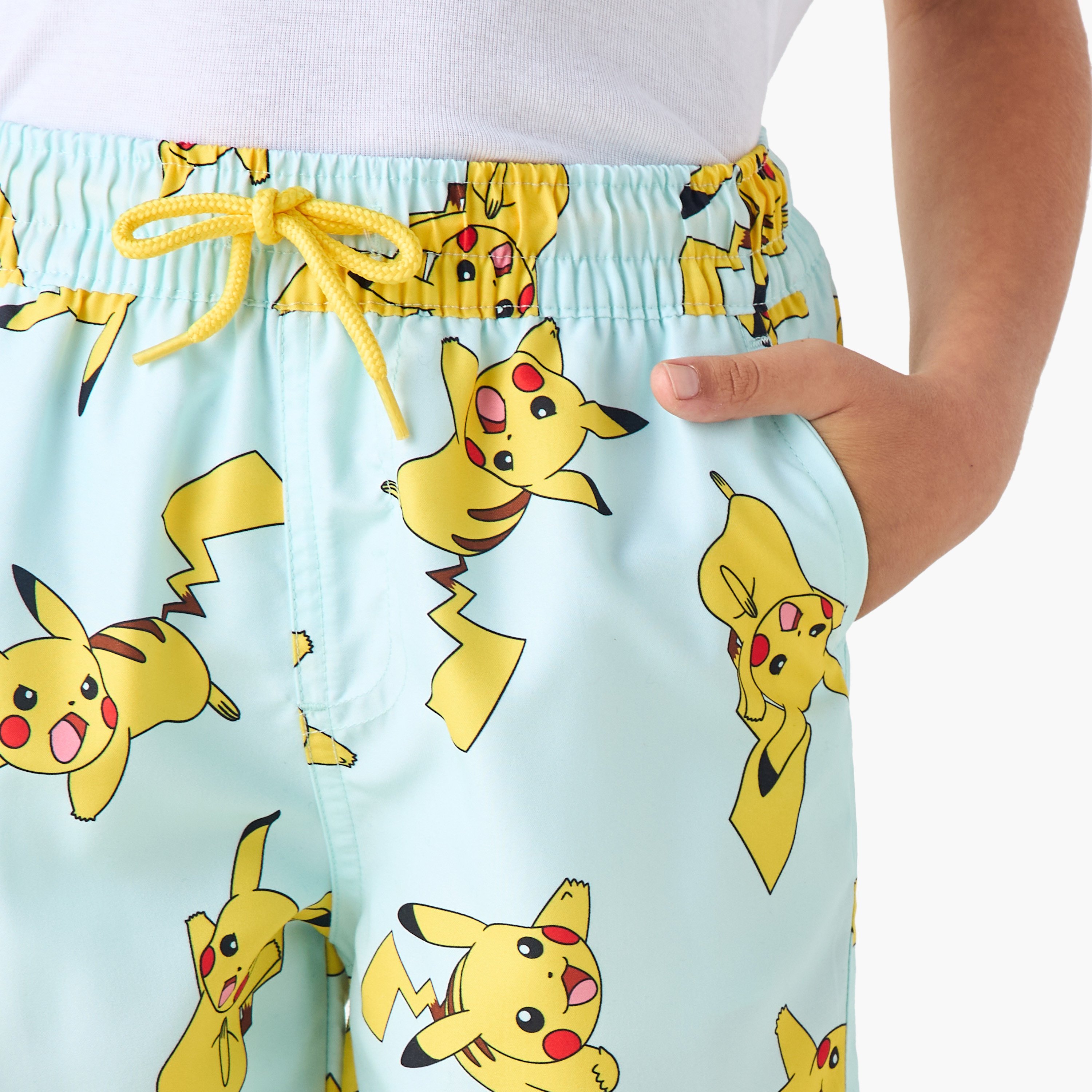 Pokemon Print Swim Shorts with Drawstring Closure-sports-boys-clothing-swimwear-image-4